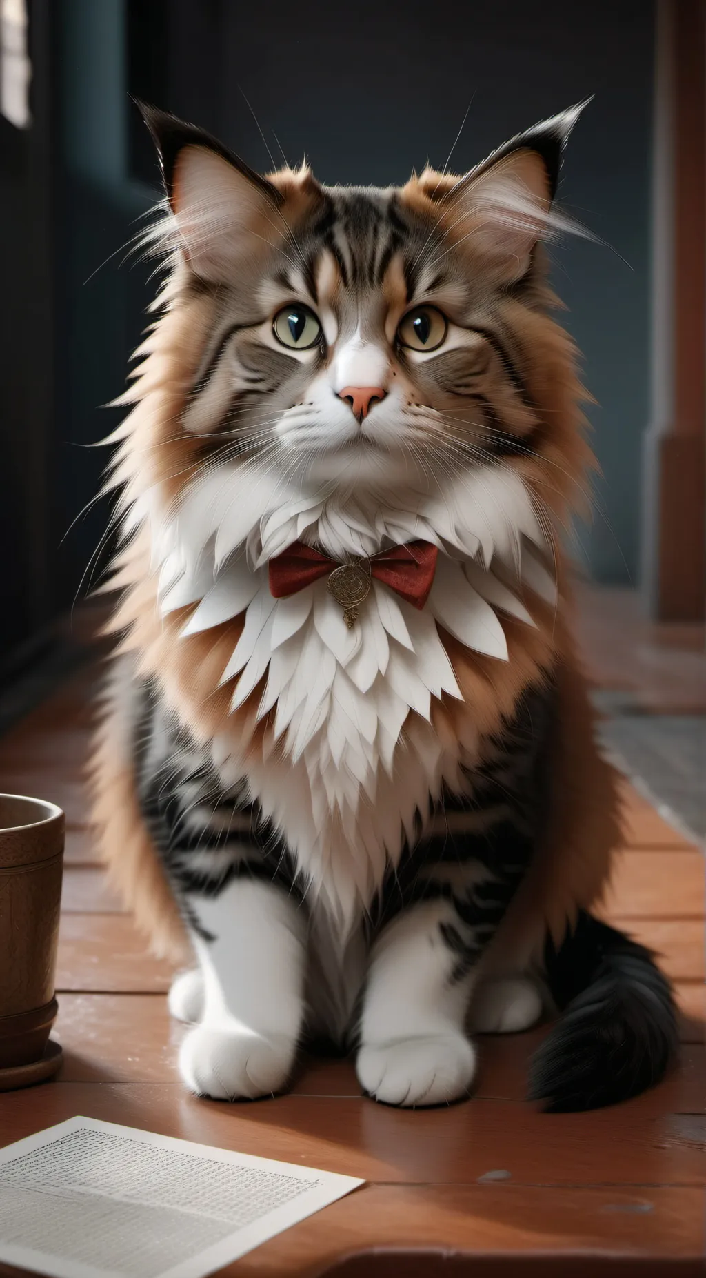 ai character: Snow background