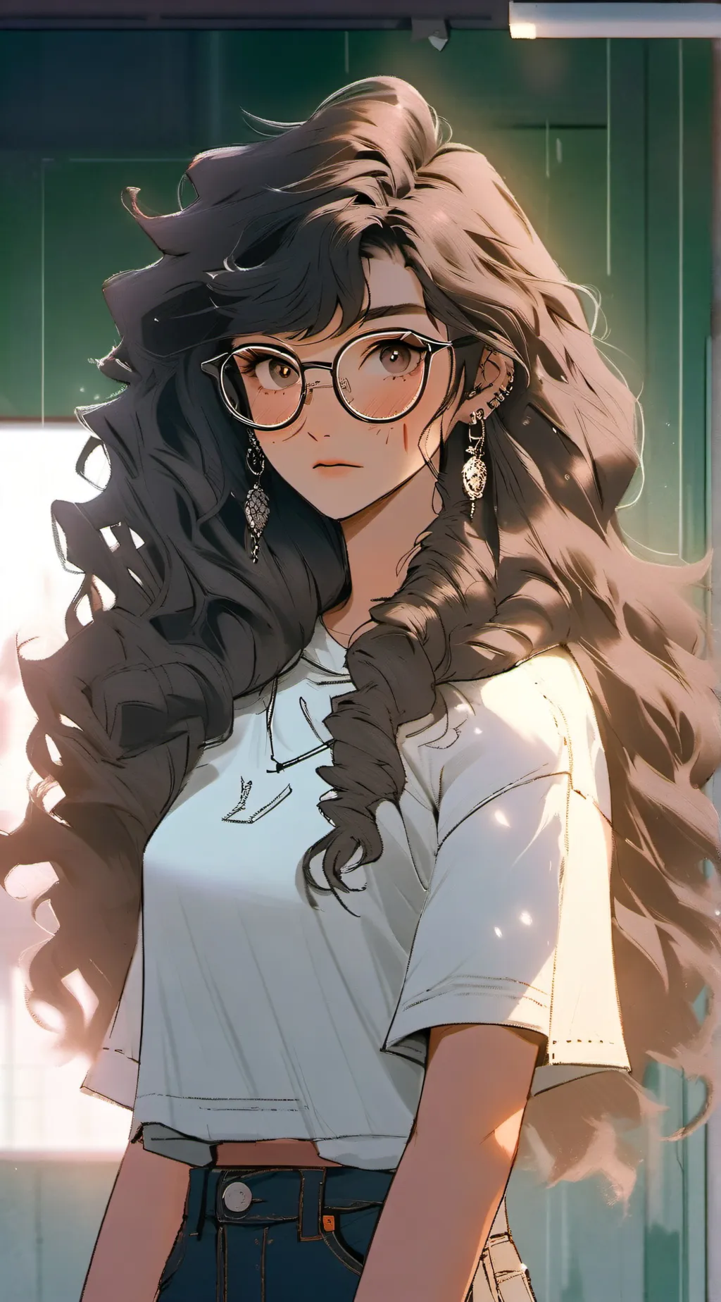 ai character: Ashley  background