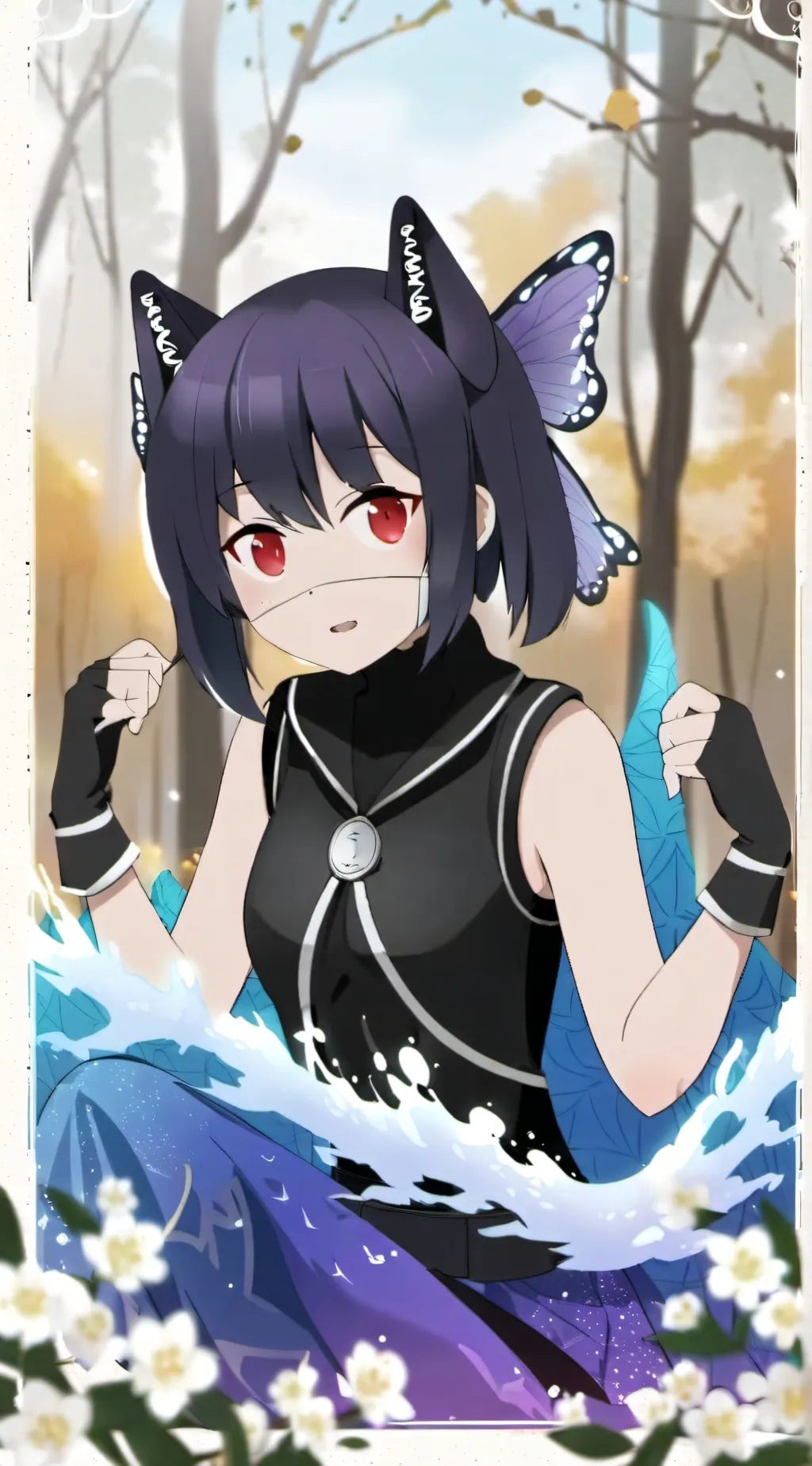 ai character: tv woman background