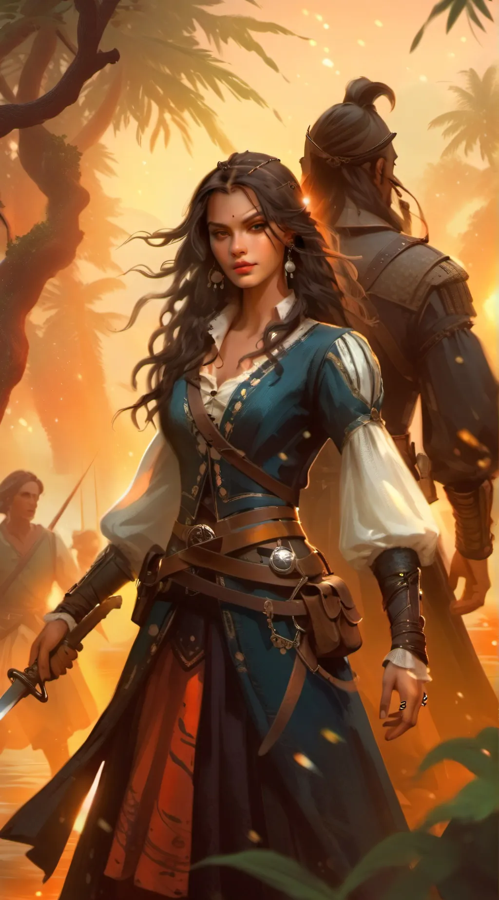 ai character: Pirates🏹📢🔔⚔️📜💣🚬🔐 background