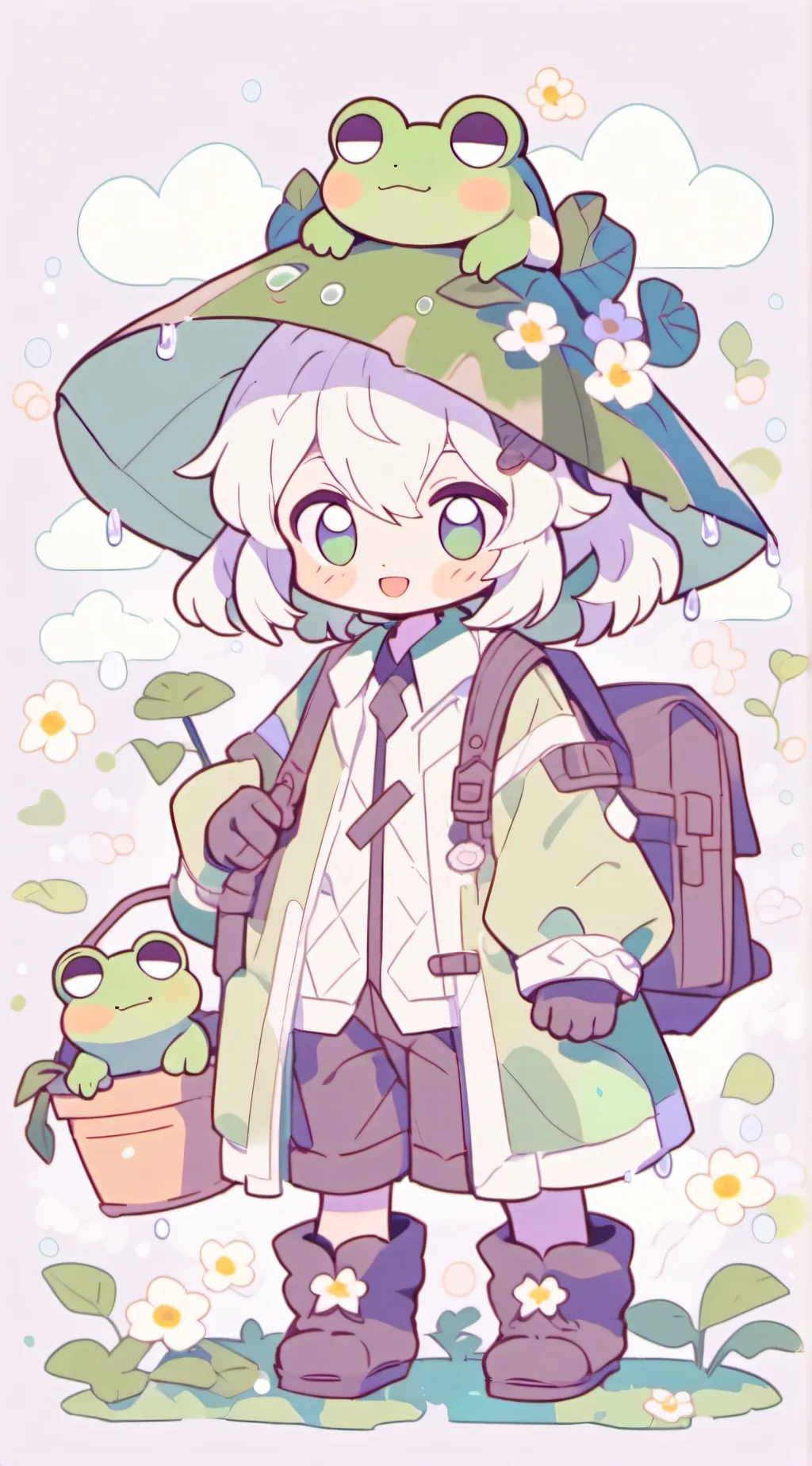 ai character: green background