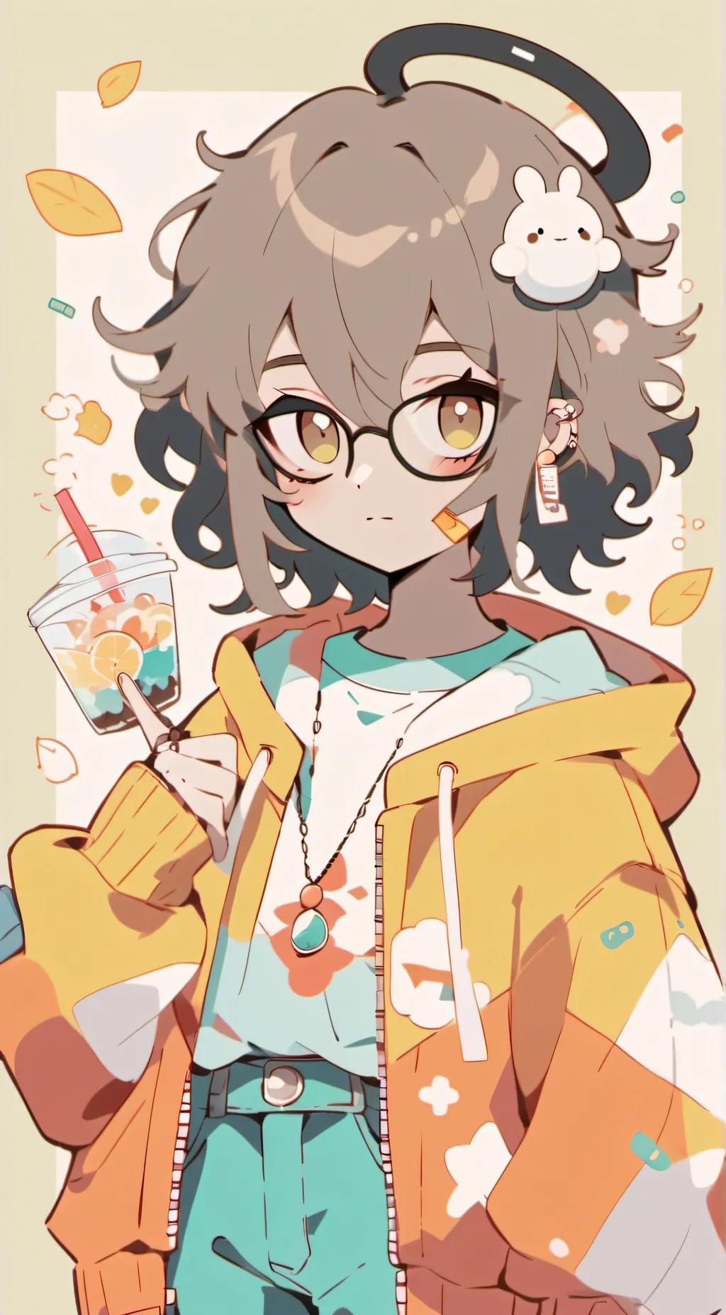 ai character: girl darron background