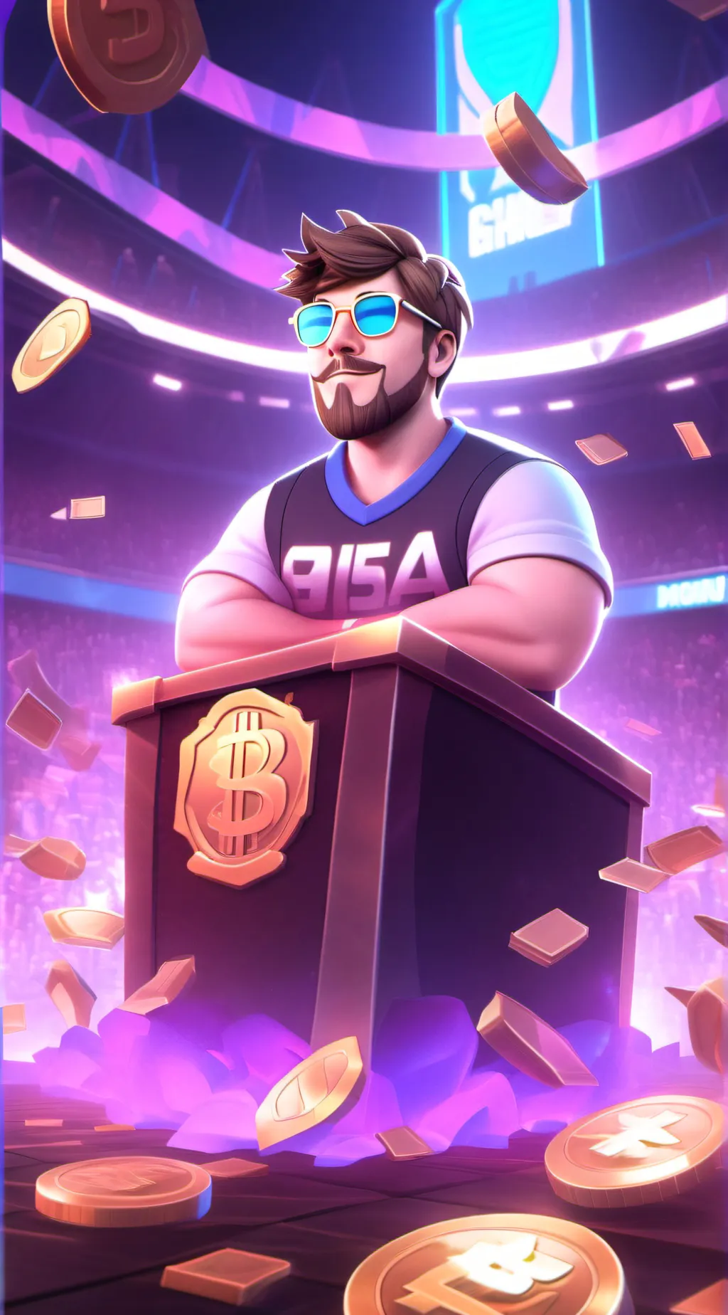 ai character: MrBeast Quests background