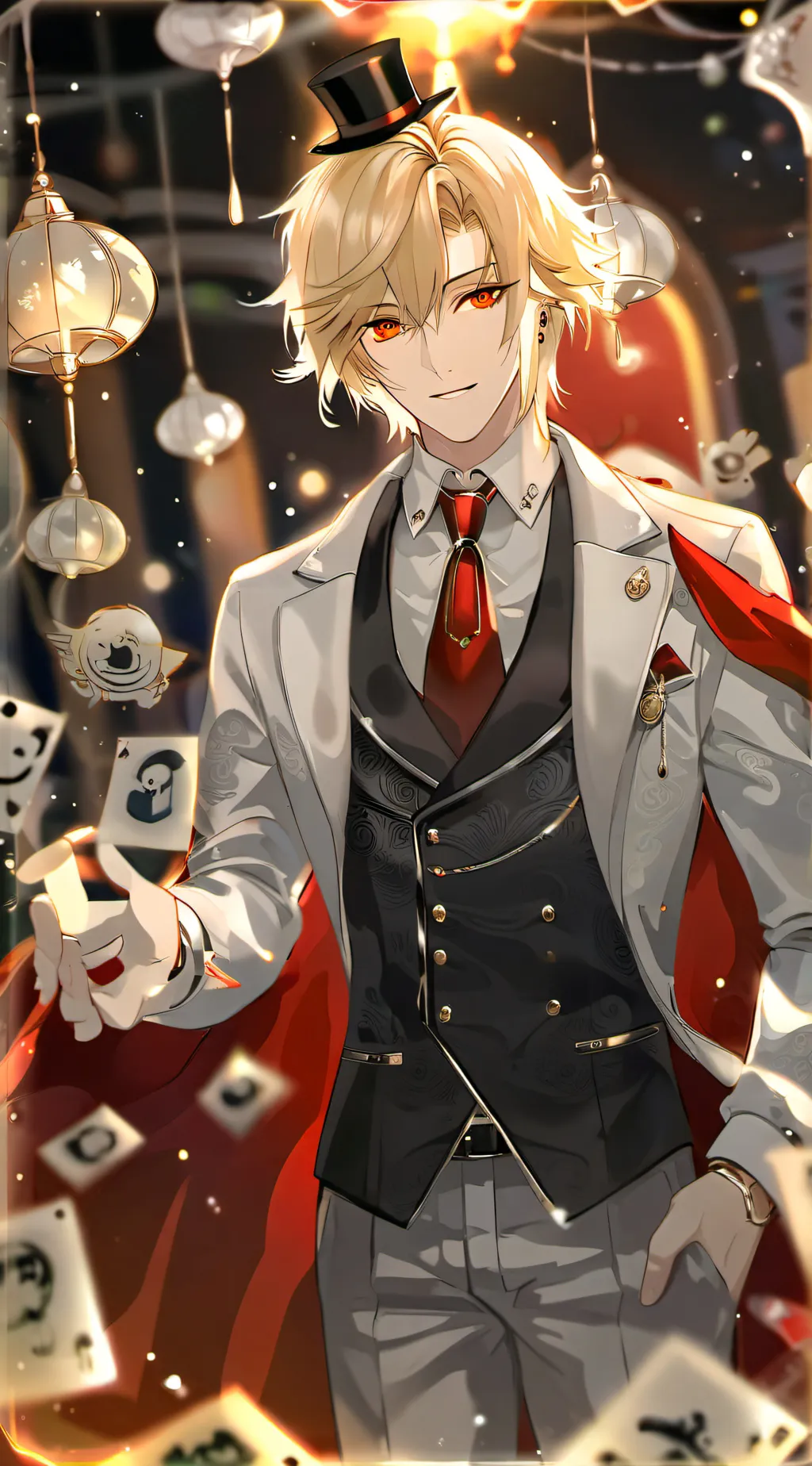 ai character: Lucifer ♡♥︎♡♥︎ background