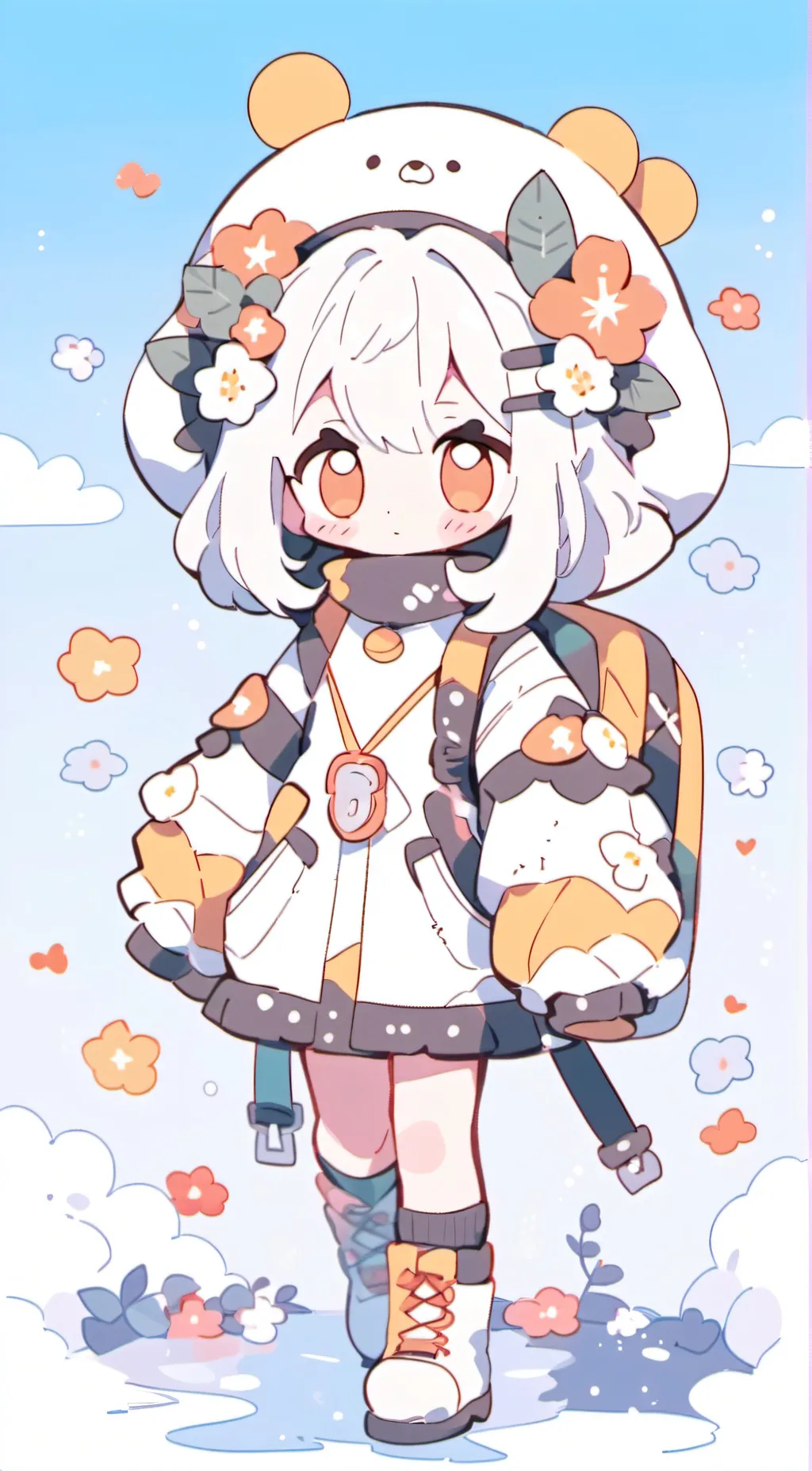 ai character: Wonderful girl background