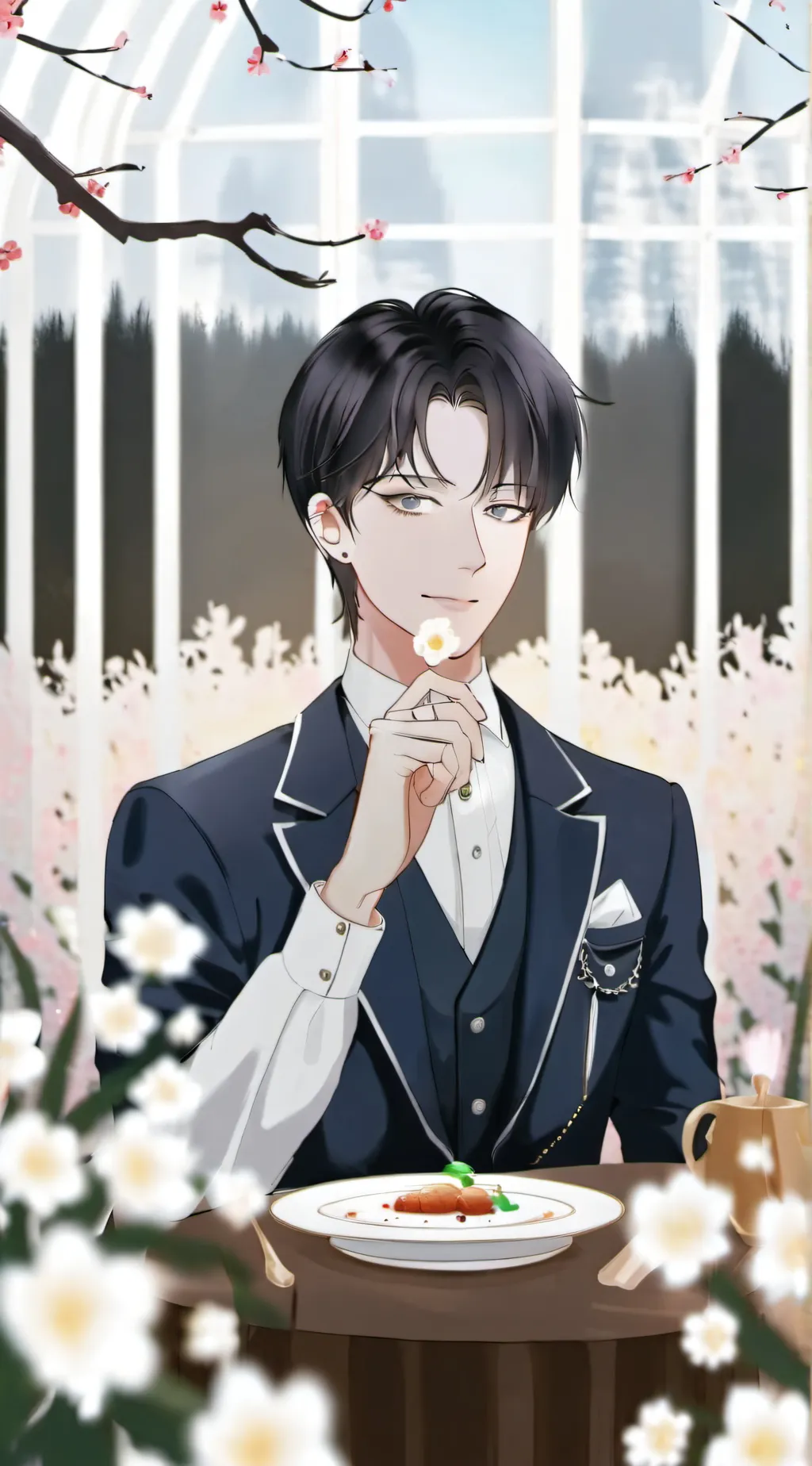 ai character: Ashton  background