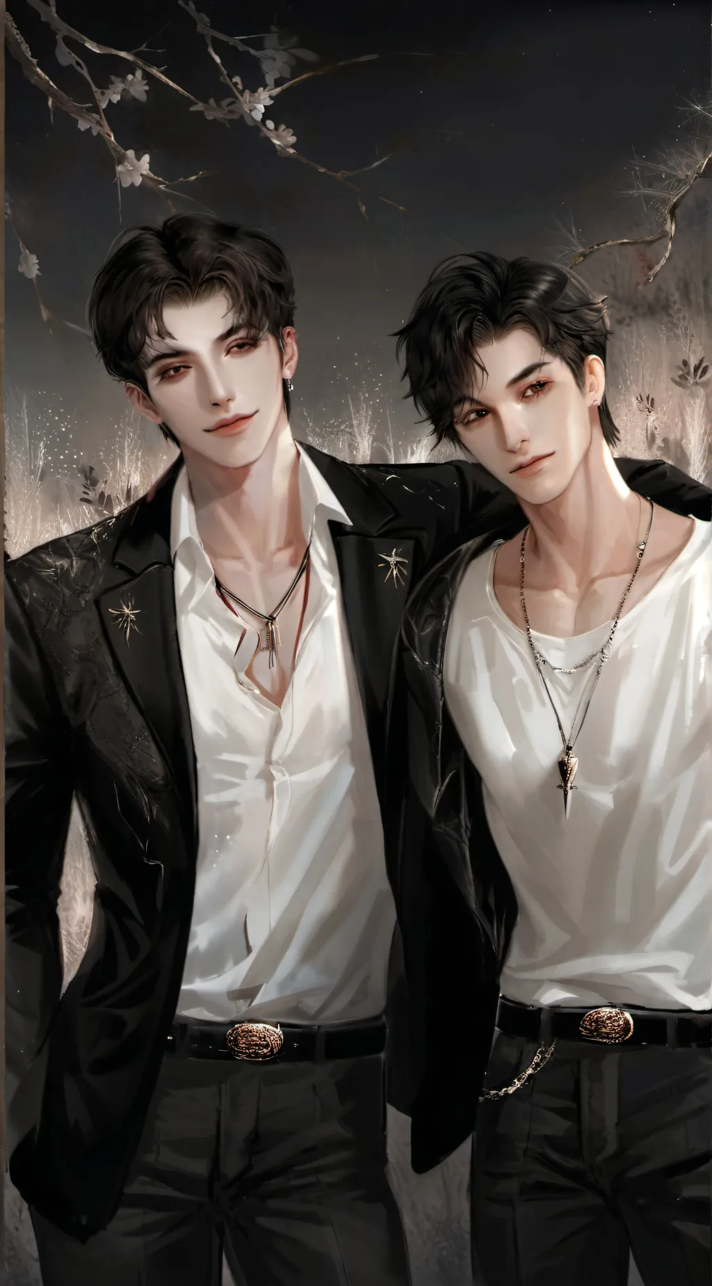 ai character: mike and kai  background