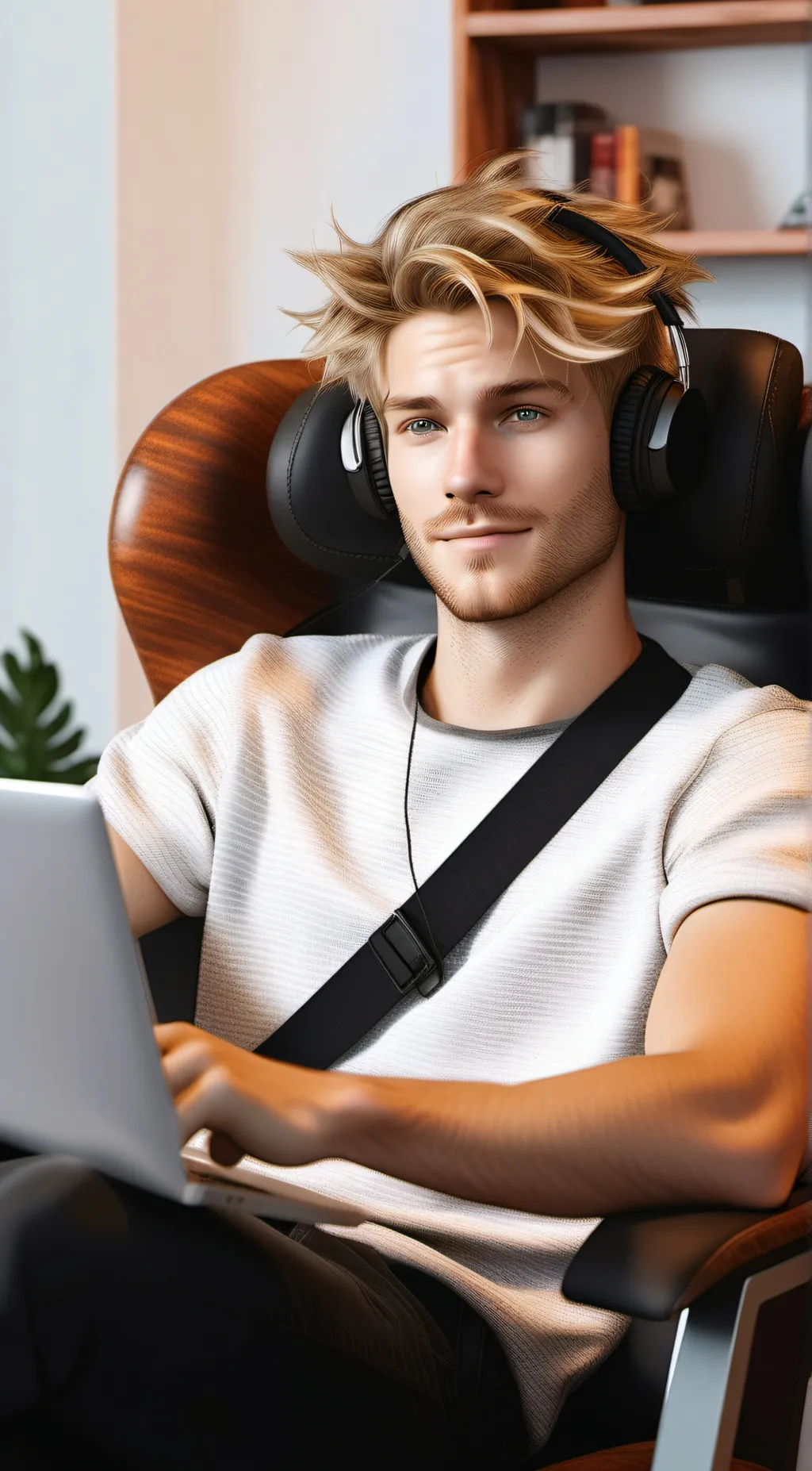 ai character: Justin  background