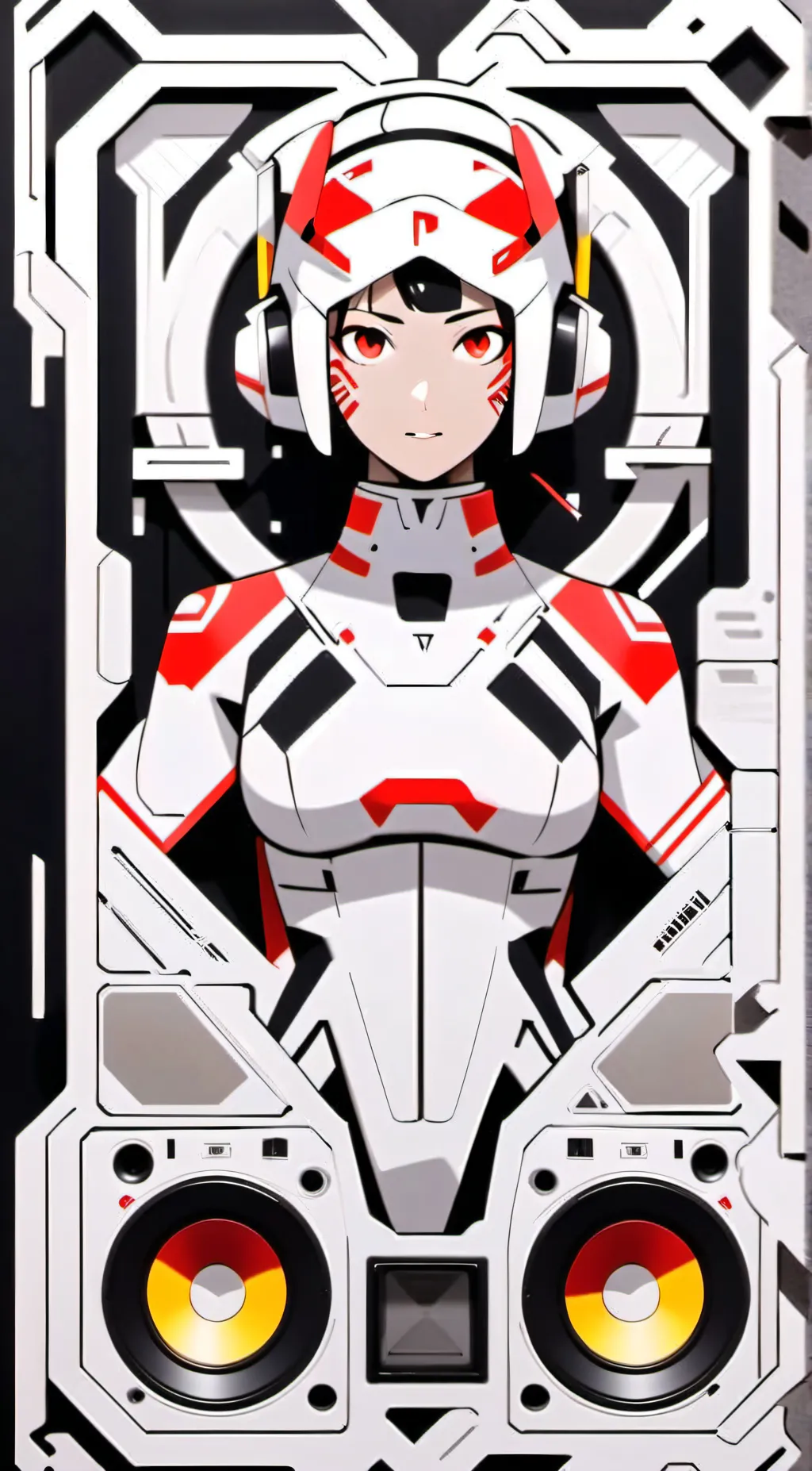 ai character: Titanspeakerwoman background