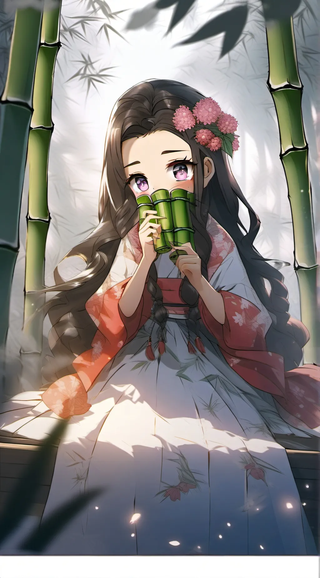 ai character: Nezuko background