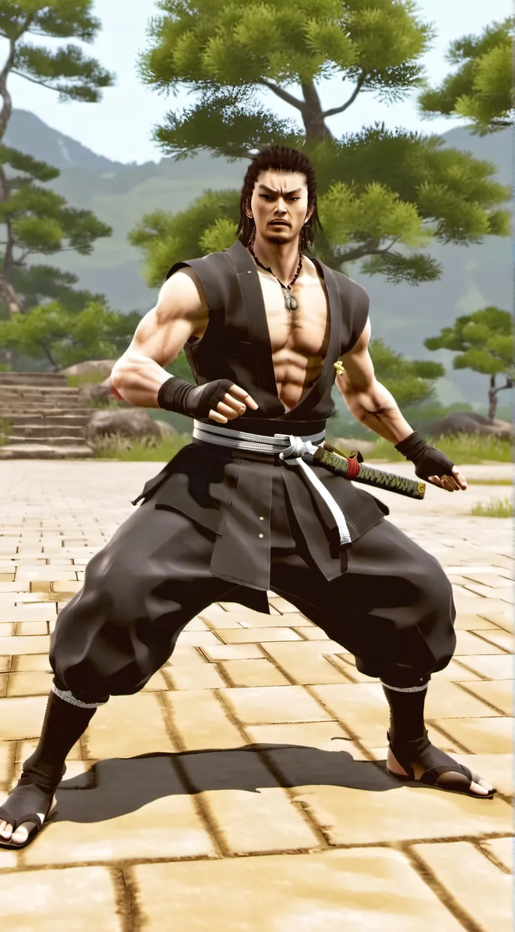 ai character: Samurai Ash background