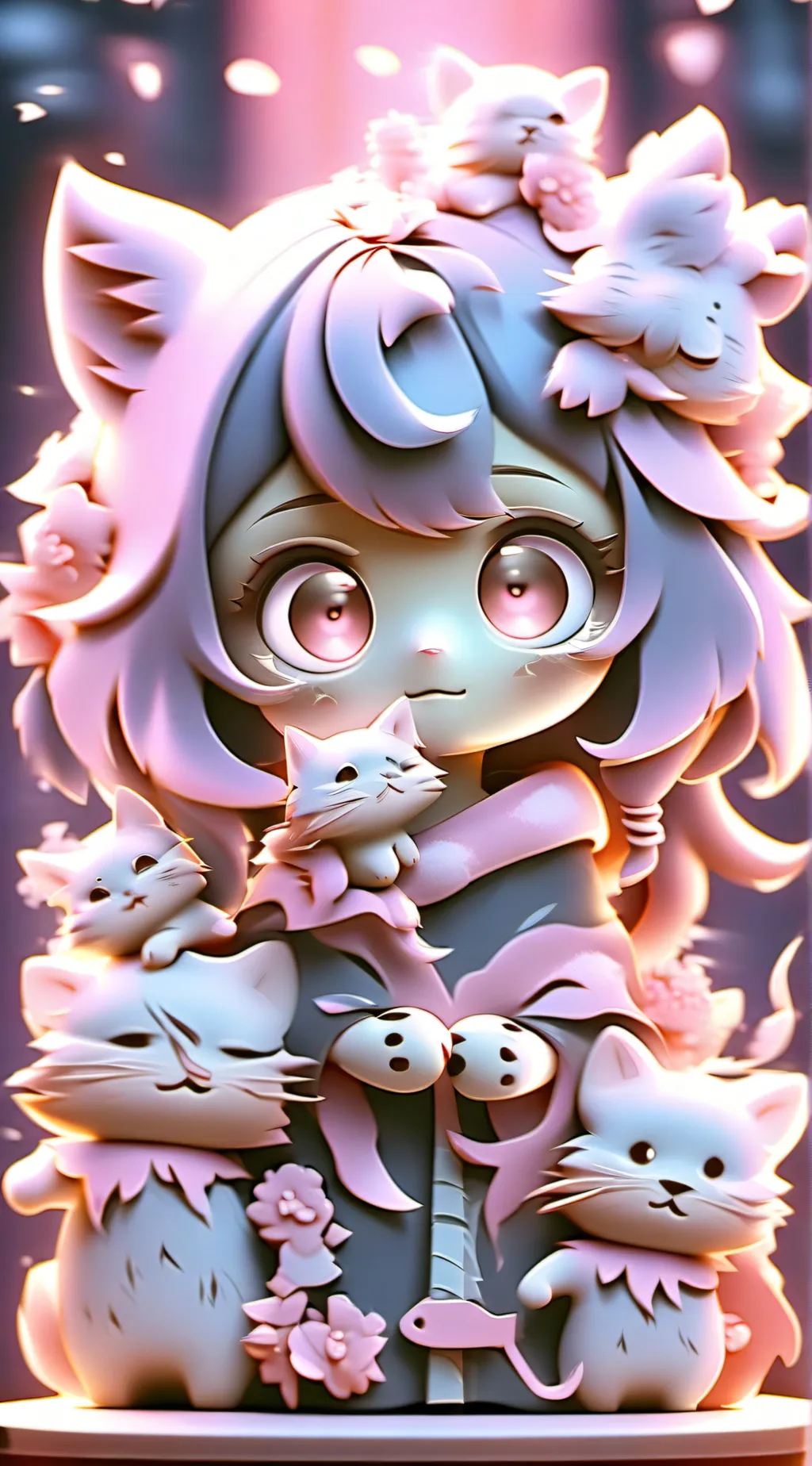 ai character: meo meo the artist background