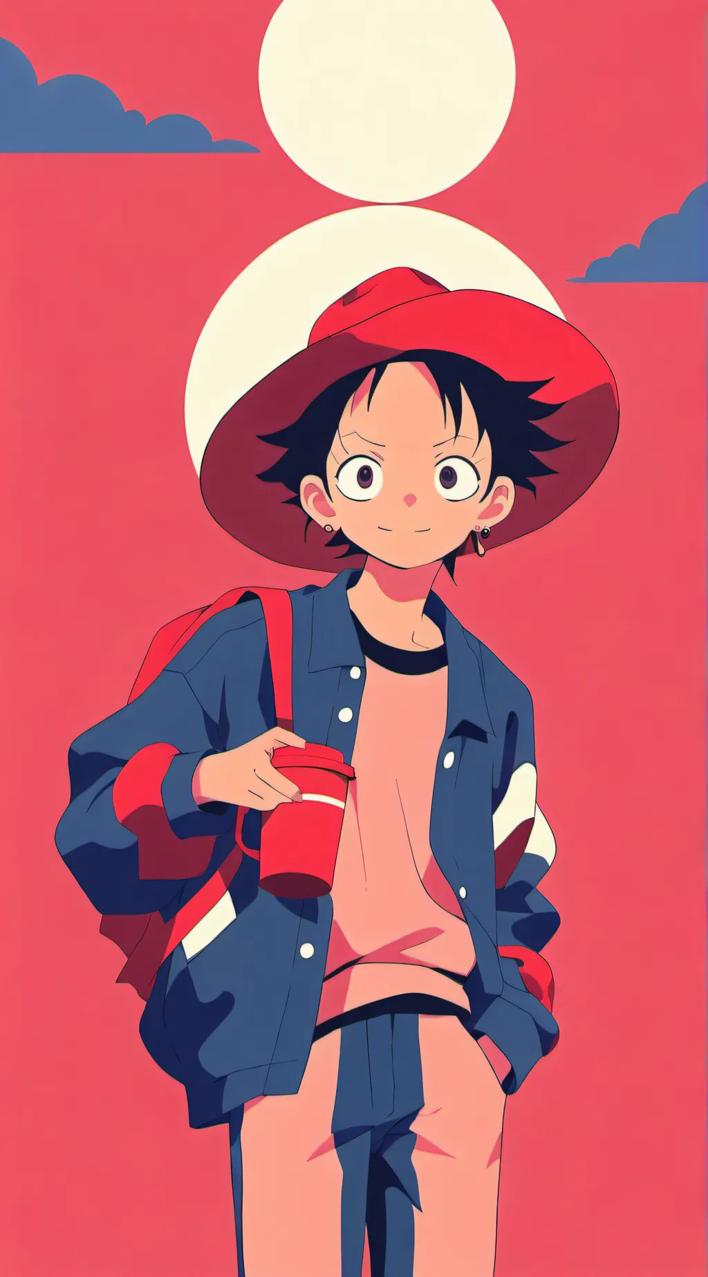 ai character: (Zolu)(Girl Luffy) background