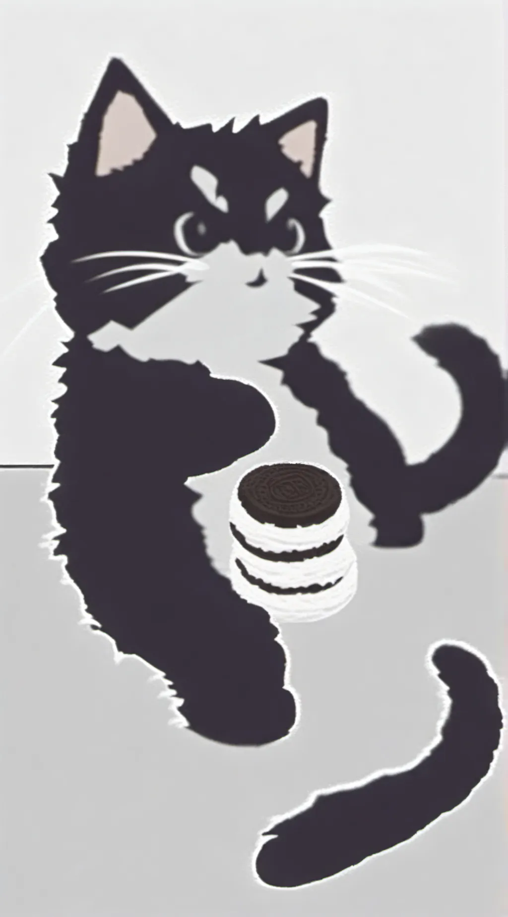 ai character: miss circle cat background