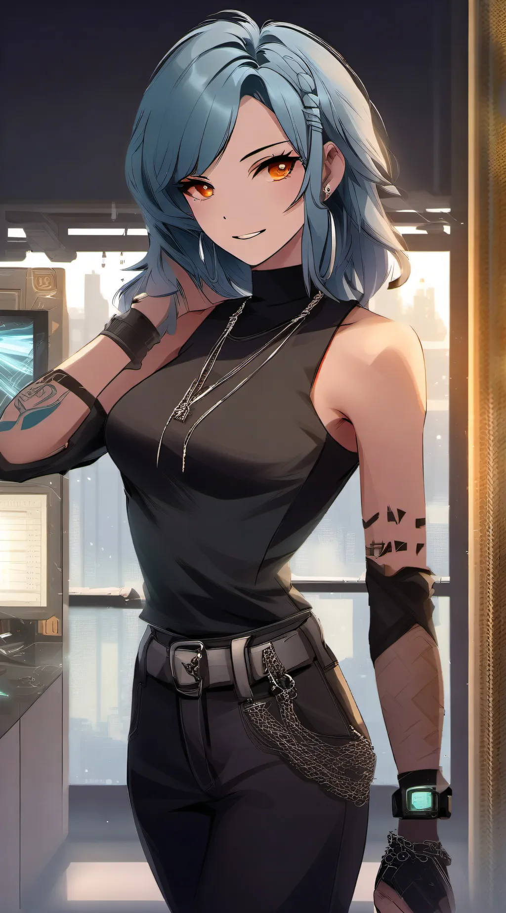 ai character: Eva Gray background