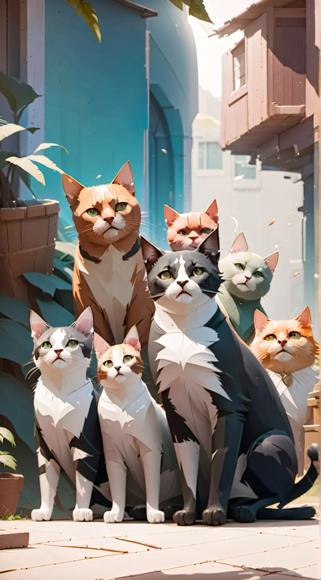 ai character: FearlessFelines background