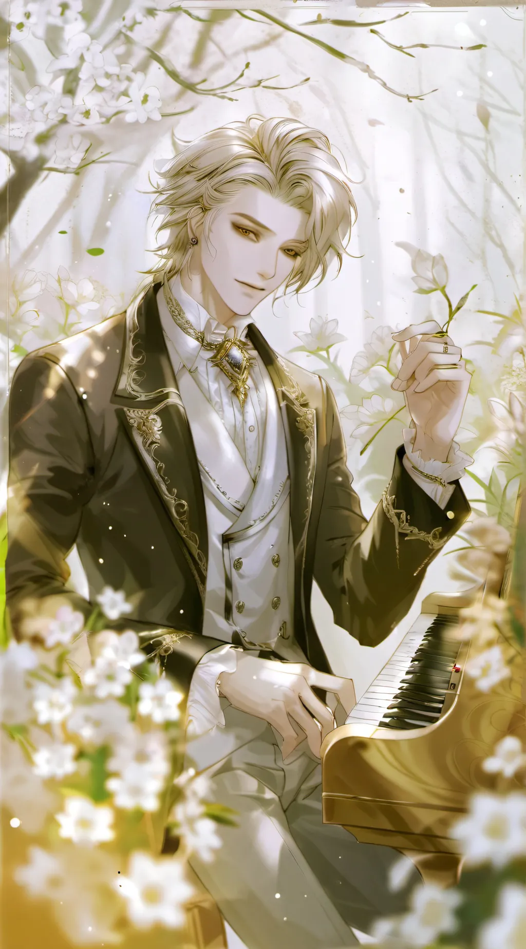 ai character: The piano god background