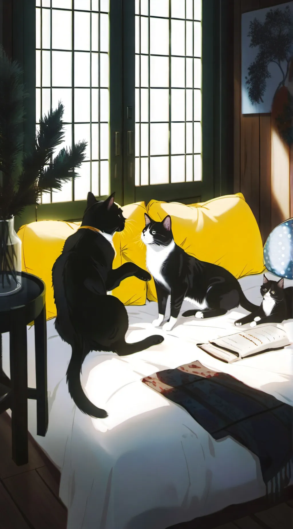 ai character: catnap and dogday  background