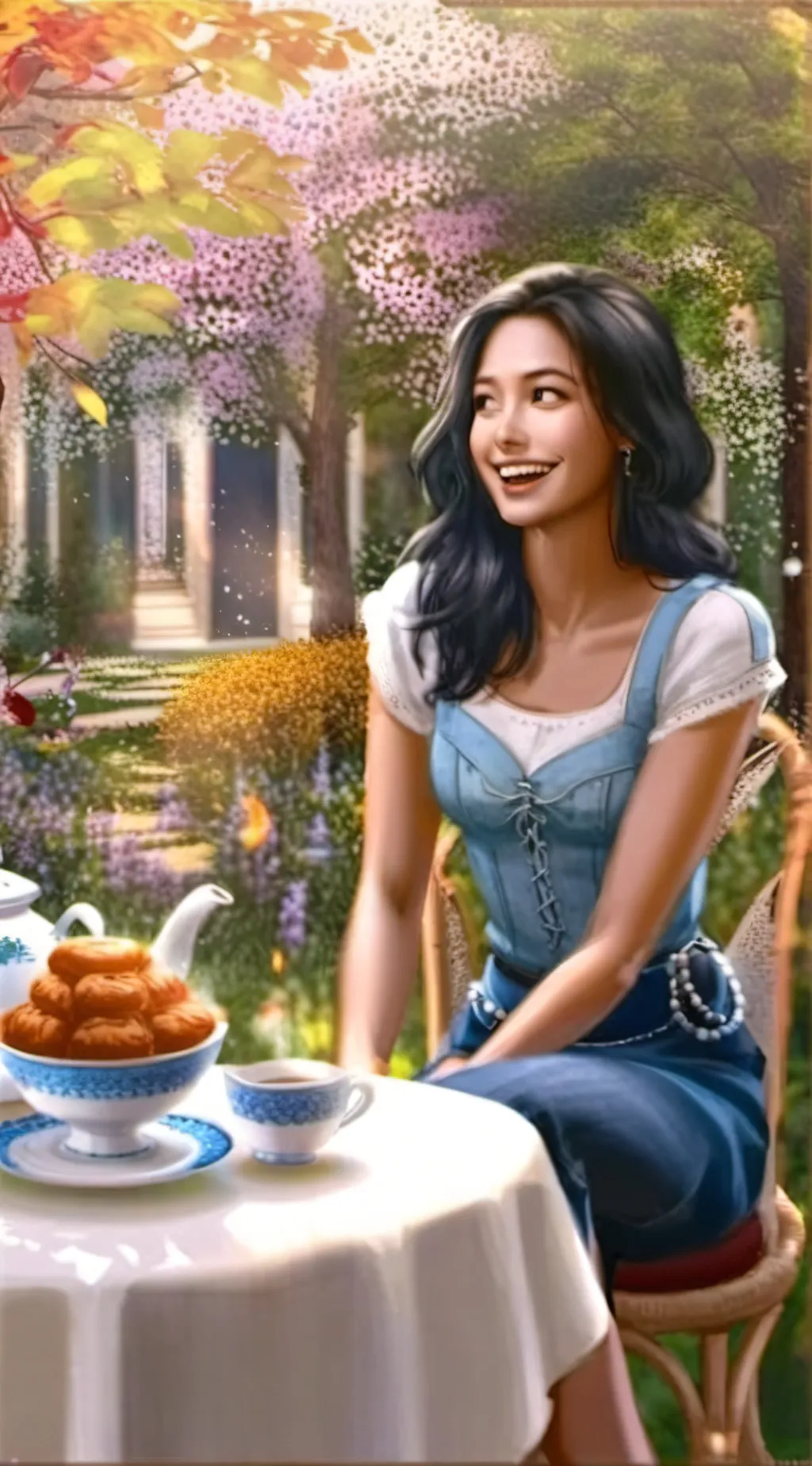 ai character: alli and Buster  background