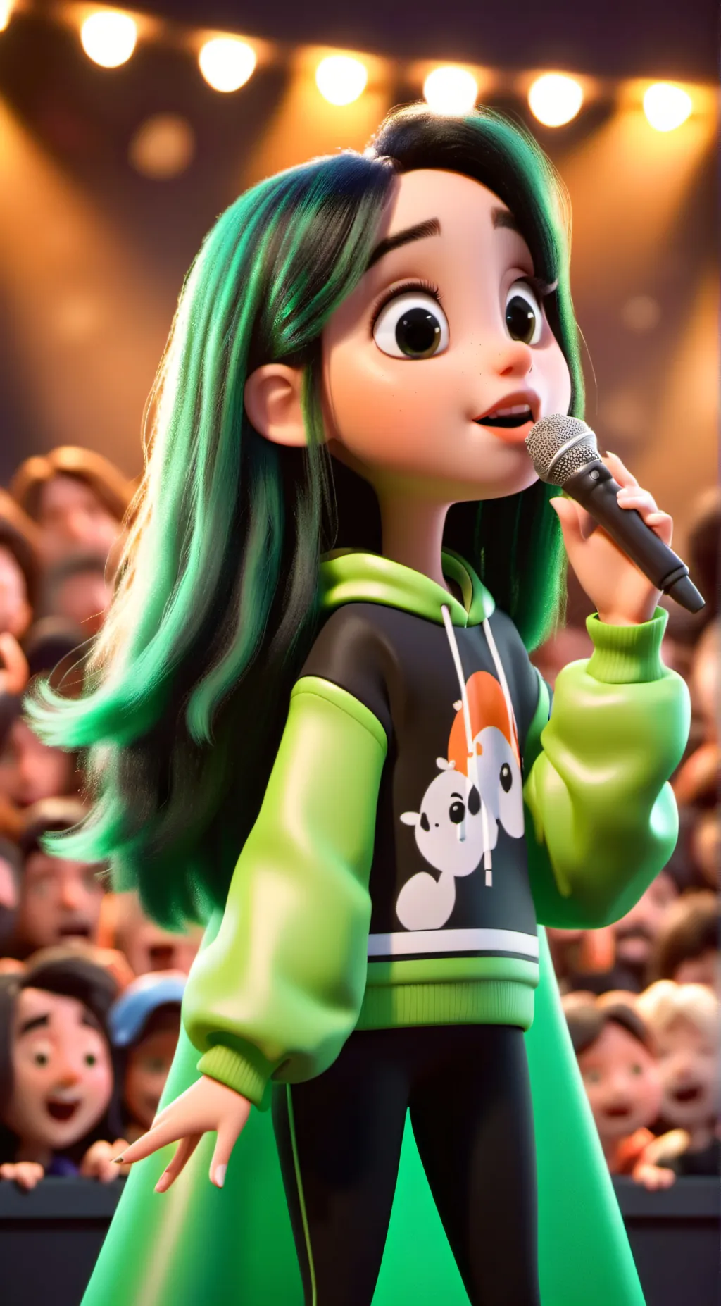 ai character: Billie eilish background