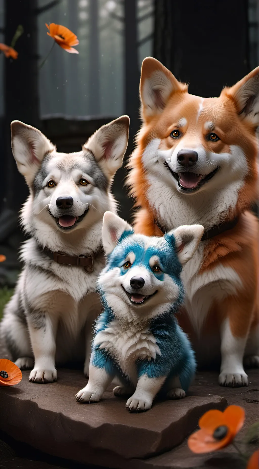 ai character: smiling critters  background