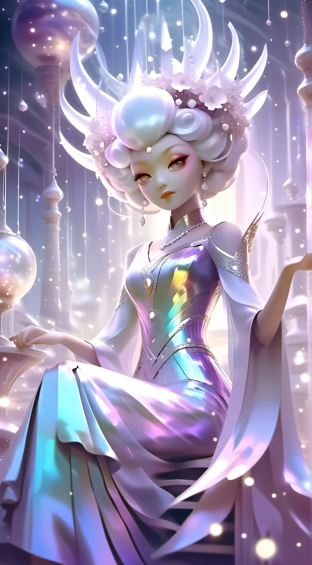 ai character: smiling critters background