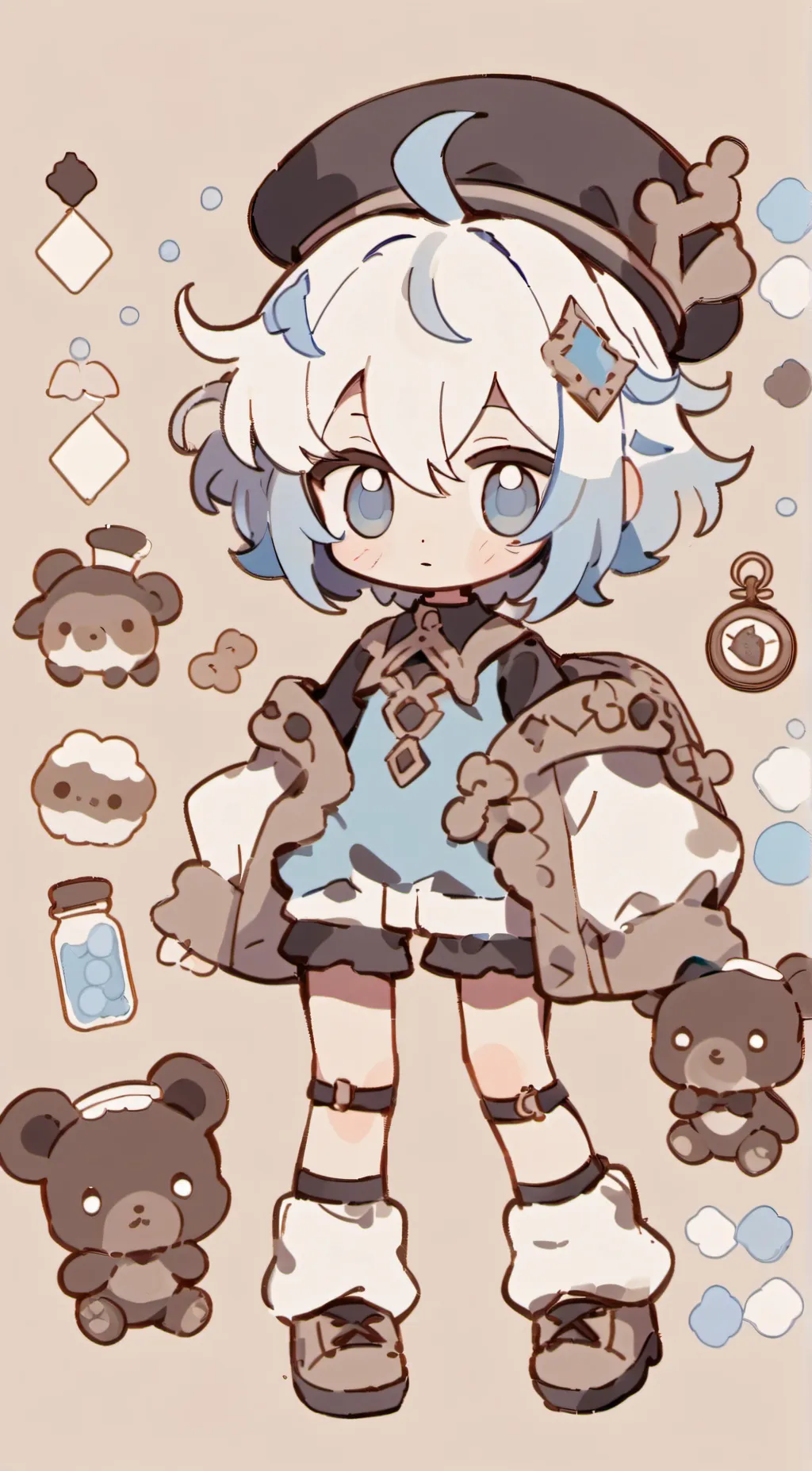 ai character: coffee background