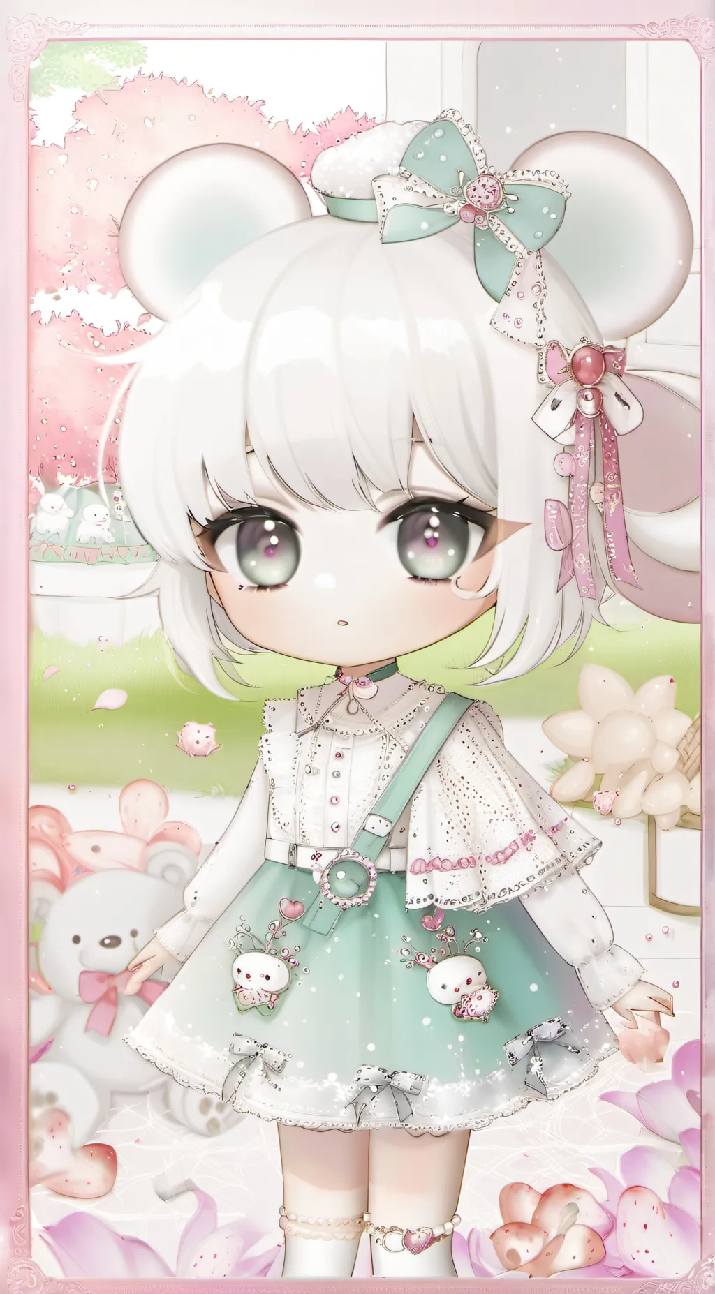 ai character: hello kitty fan background