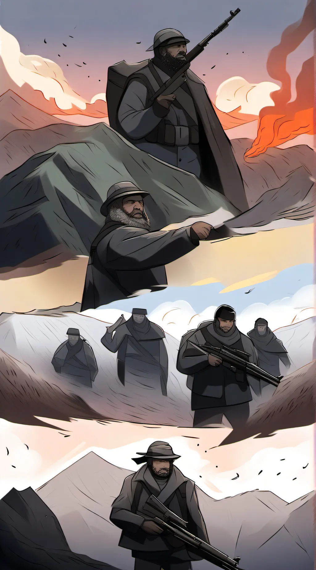 ai character: War cap background