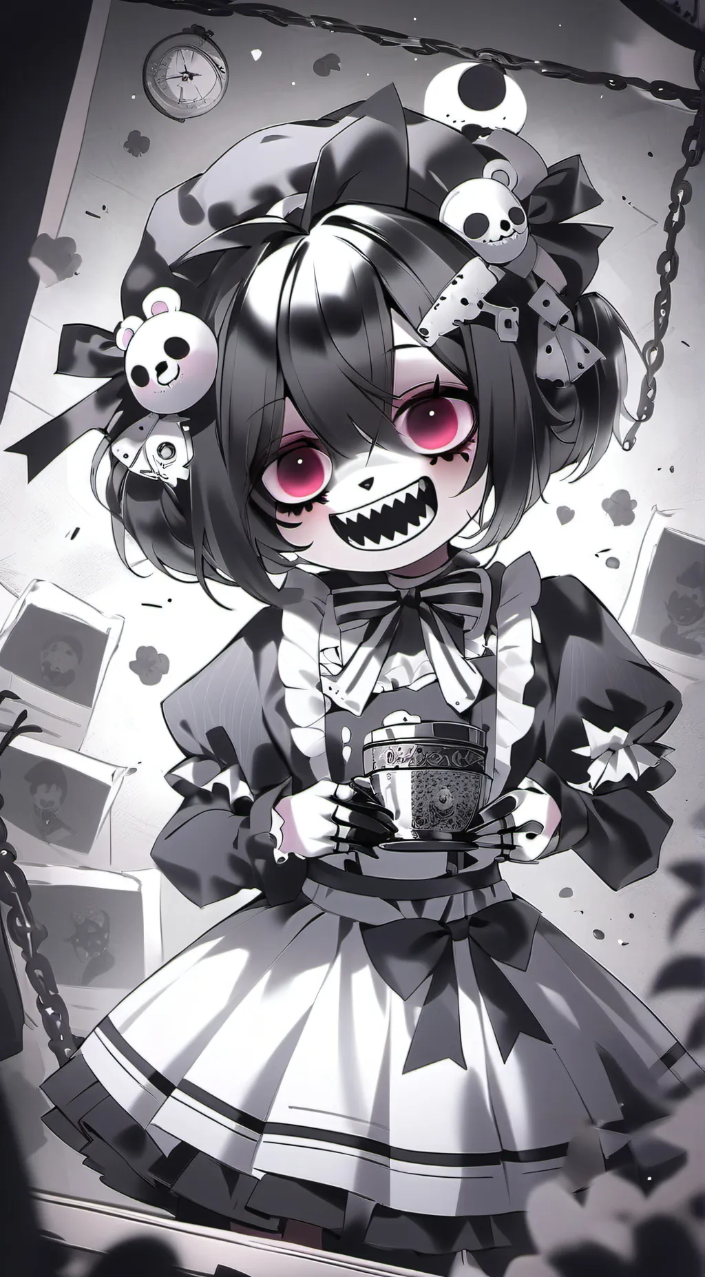 ai character: Evil girl background