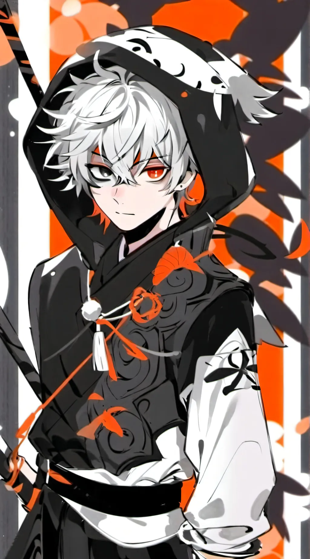 ai character: Grey background