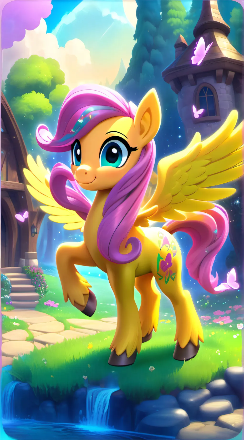 ai character: Fluttershy background