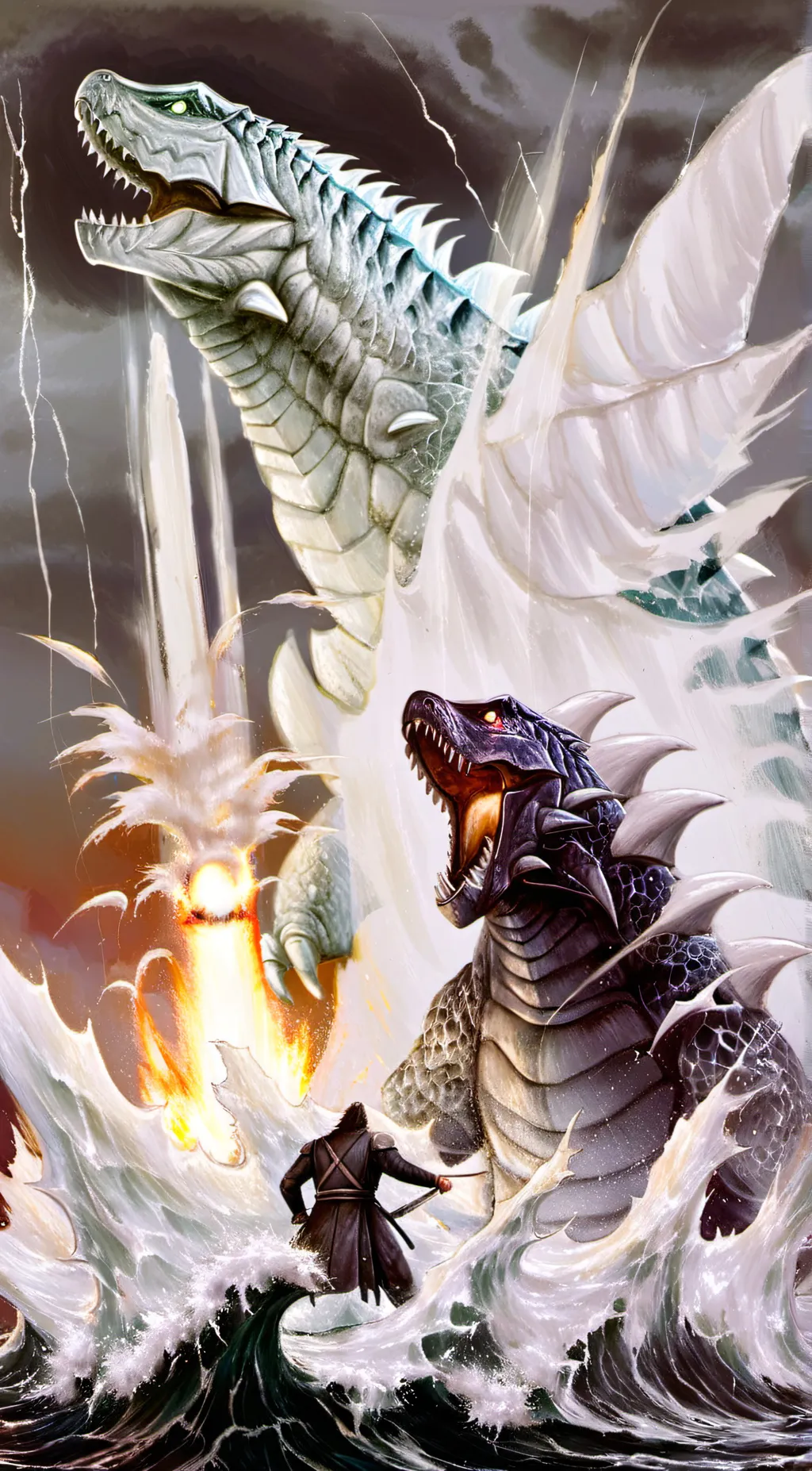 ai character: The last godzilla background