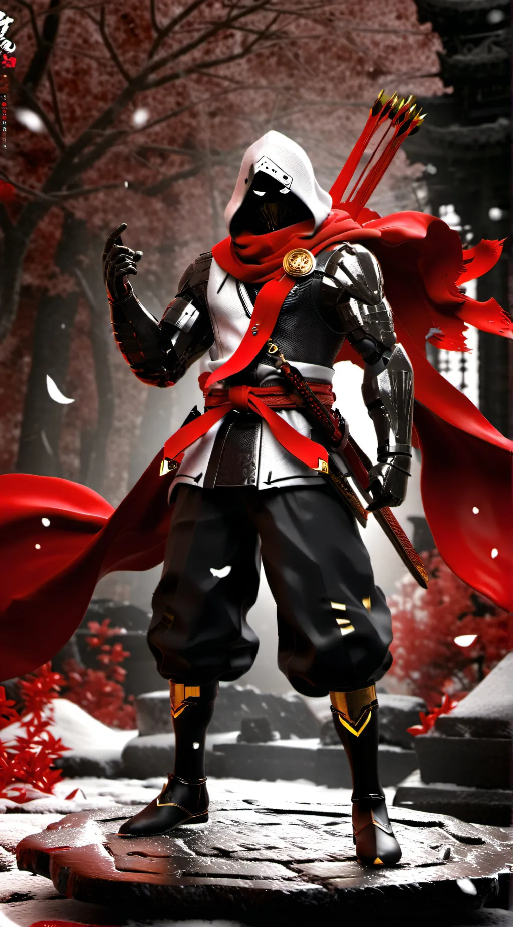 ai character: red arrow  background