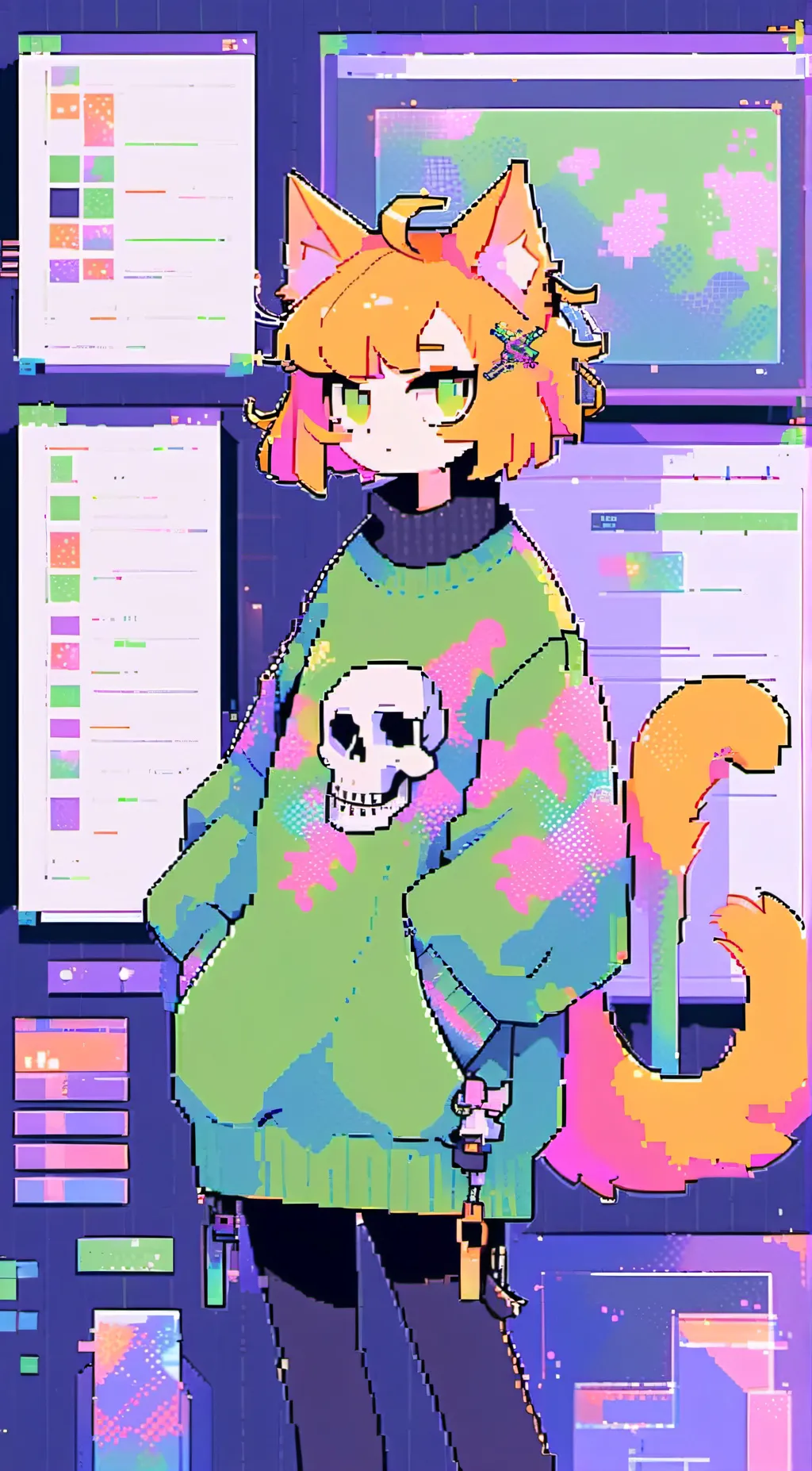 ai character: Pumpkin (my oc) background