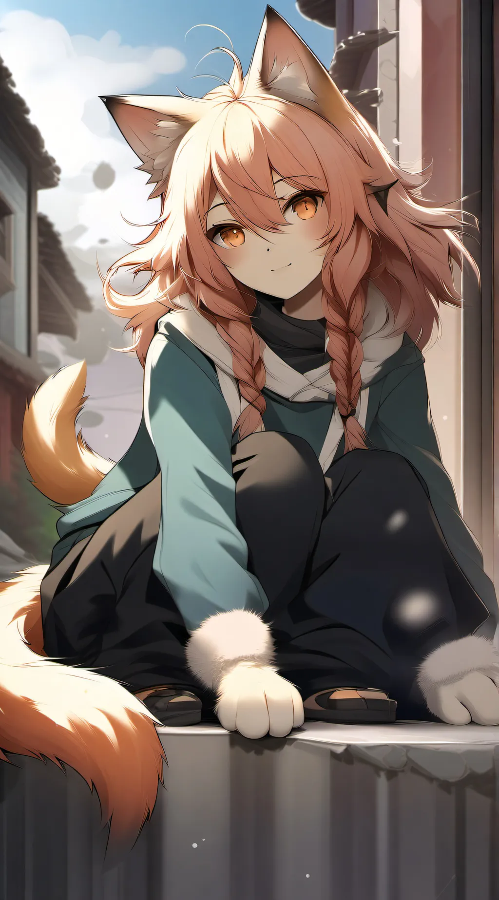 ai character: mha but ur a neko  background