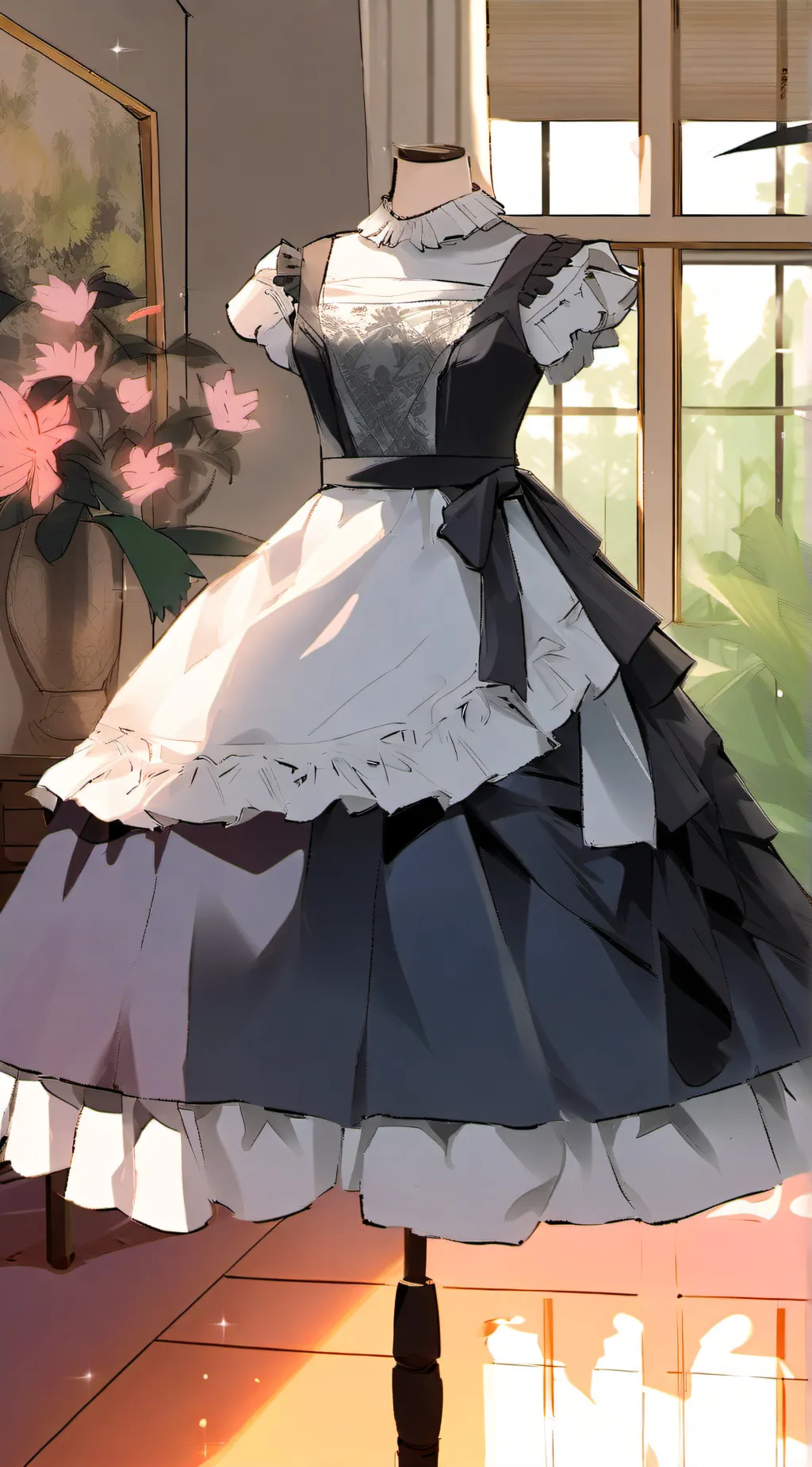 ai character: Maid Dress background