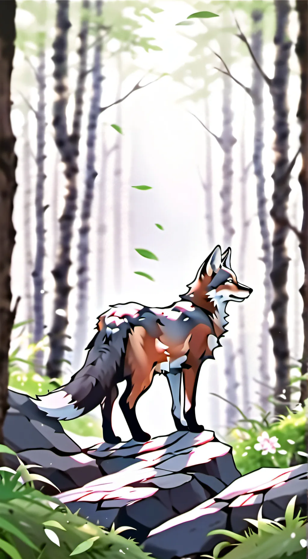 ai character: Frowny fox/frowny background