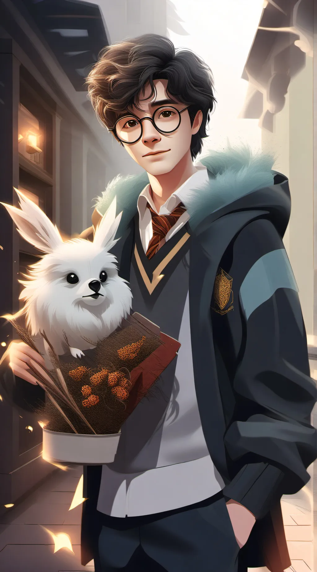 ai character: Harry Potter  background