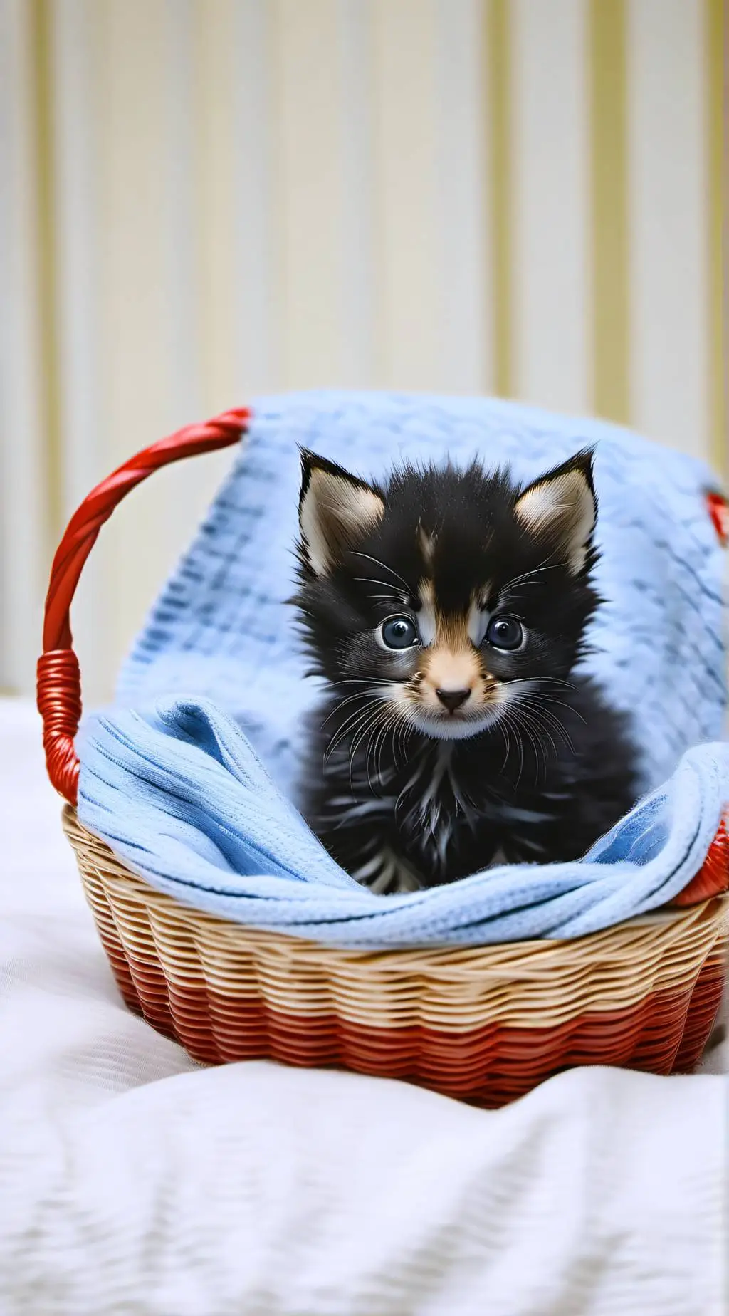 ai character: kitten  background