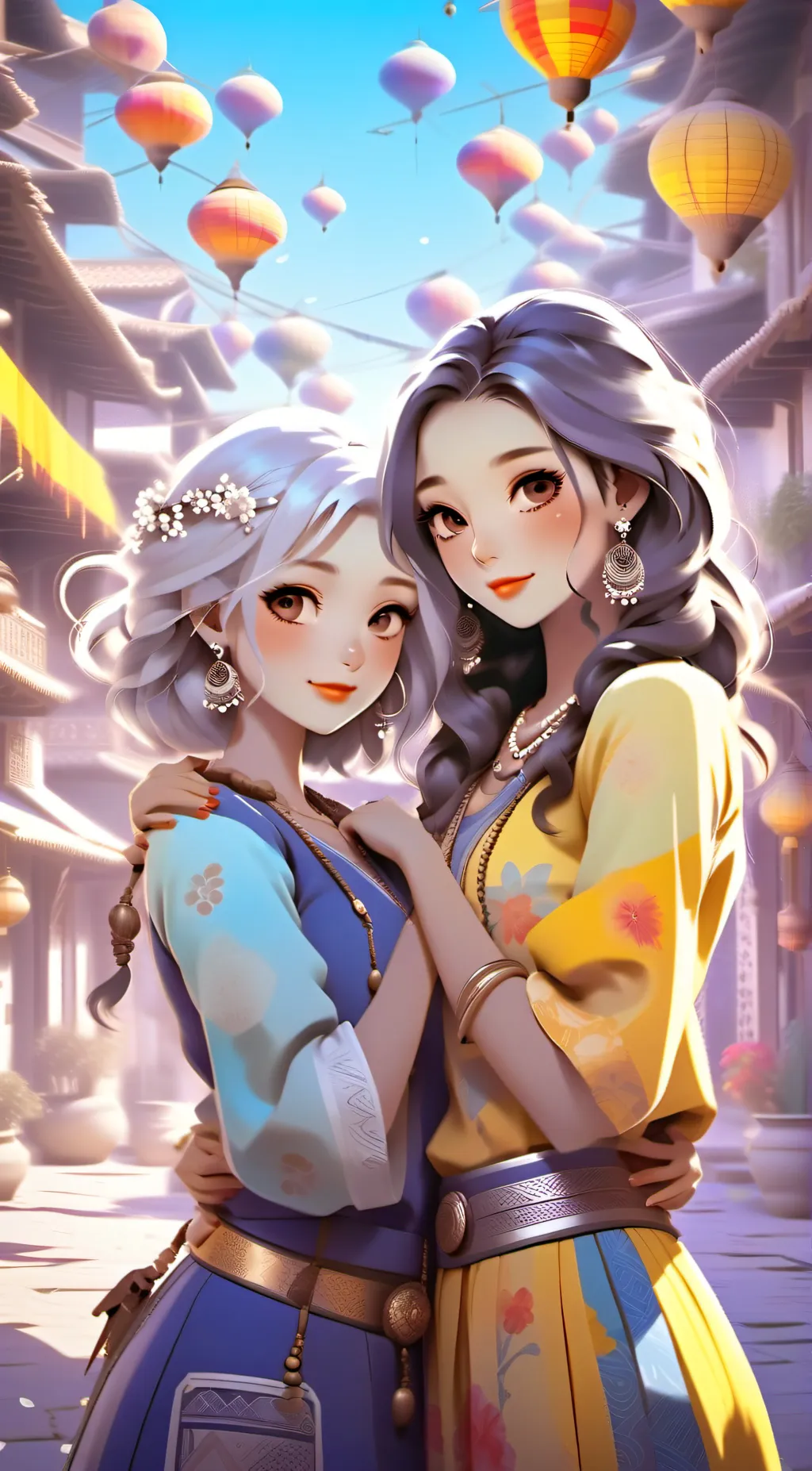 ai character: Lilly and Hannah background