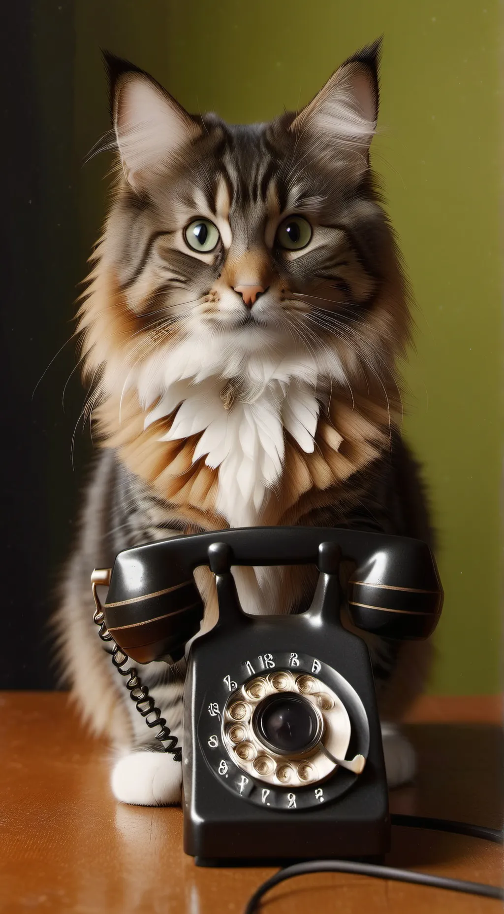 ai character: sad cat background