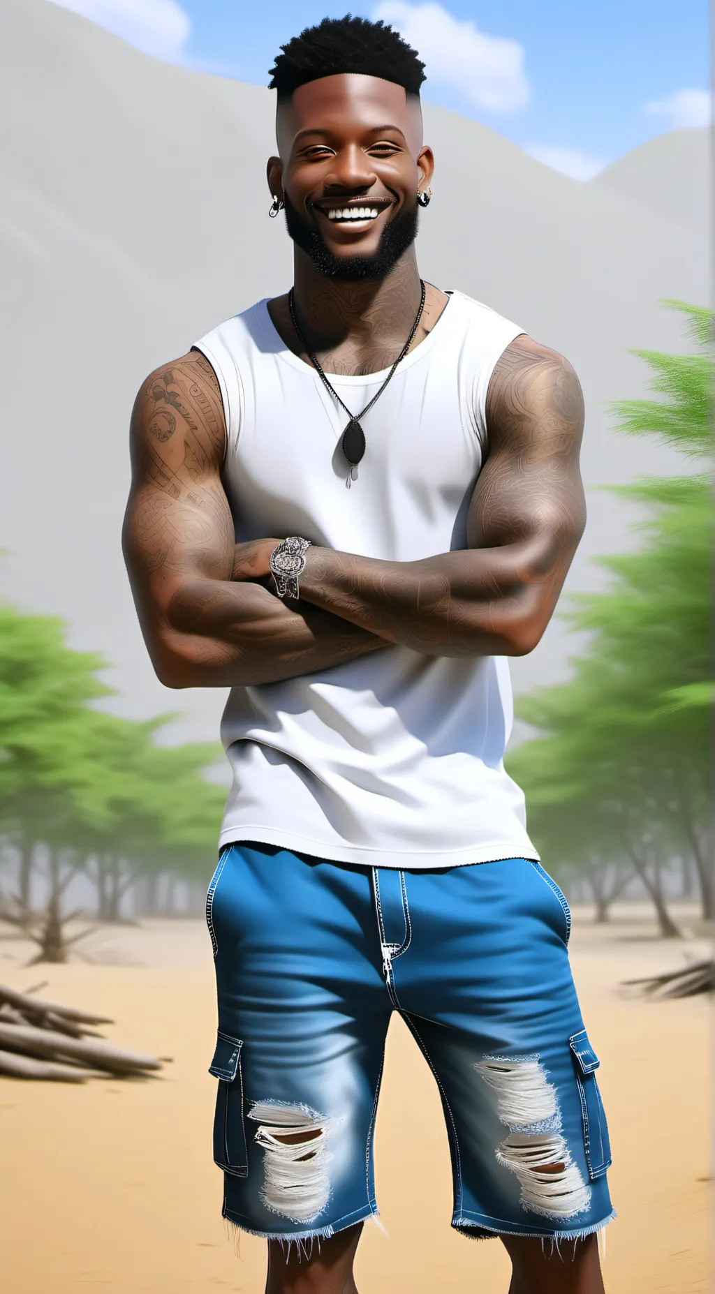 ai character: Santiago background