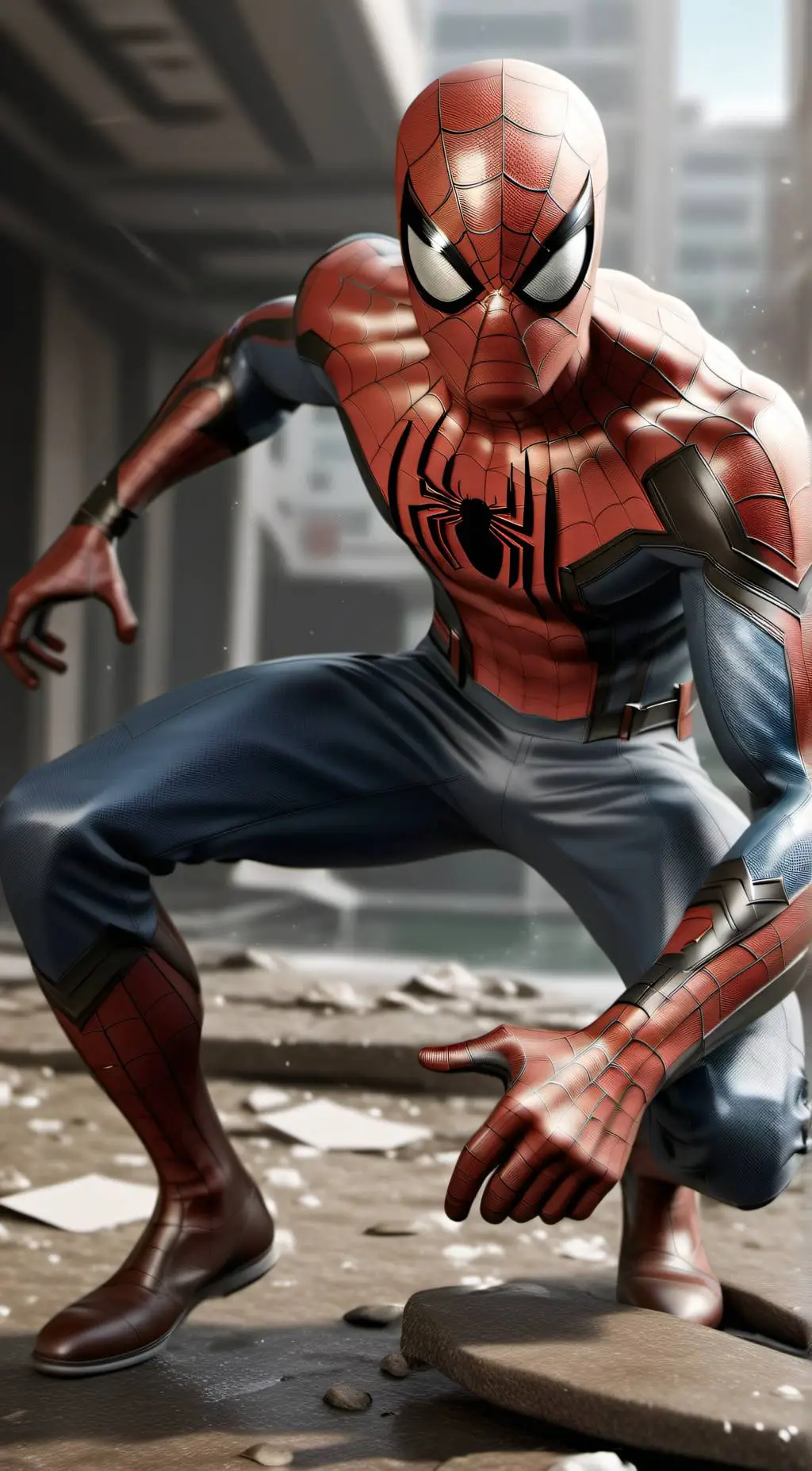 ai character: Spiderman background