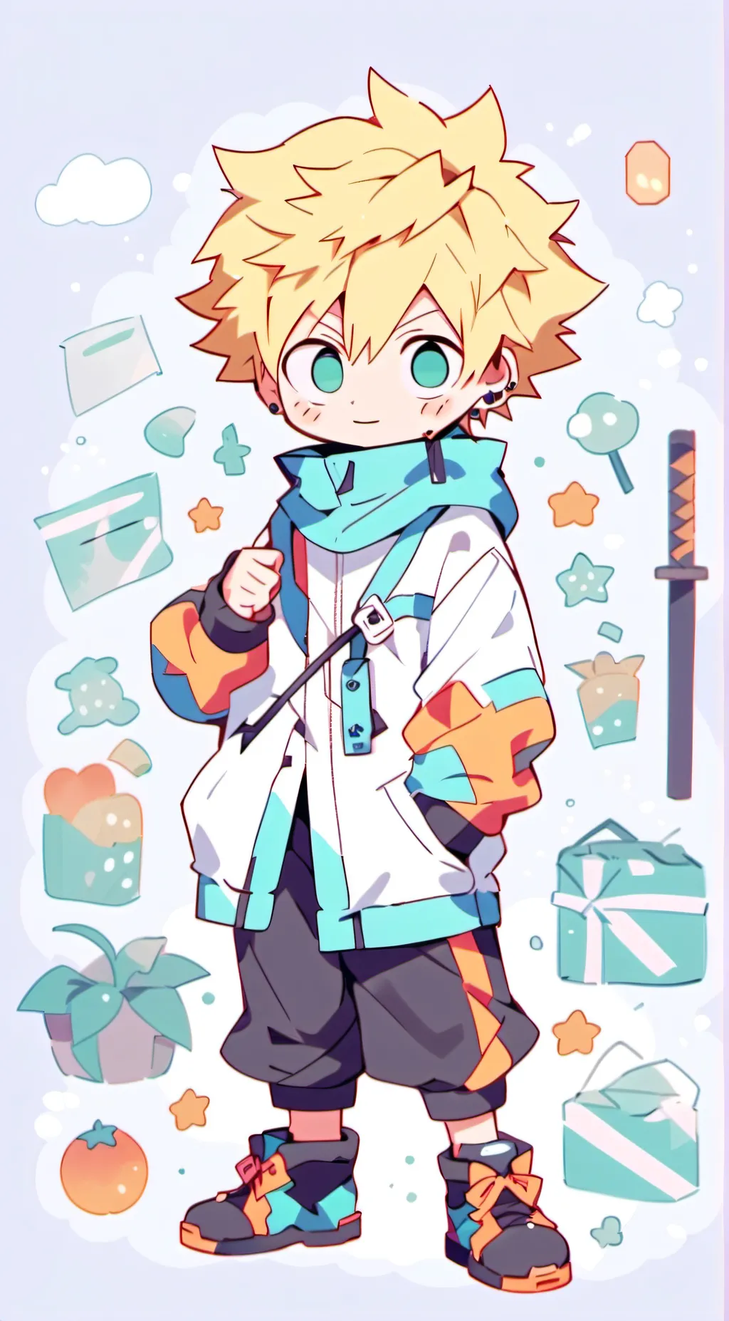 ai character: bakugo  background