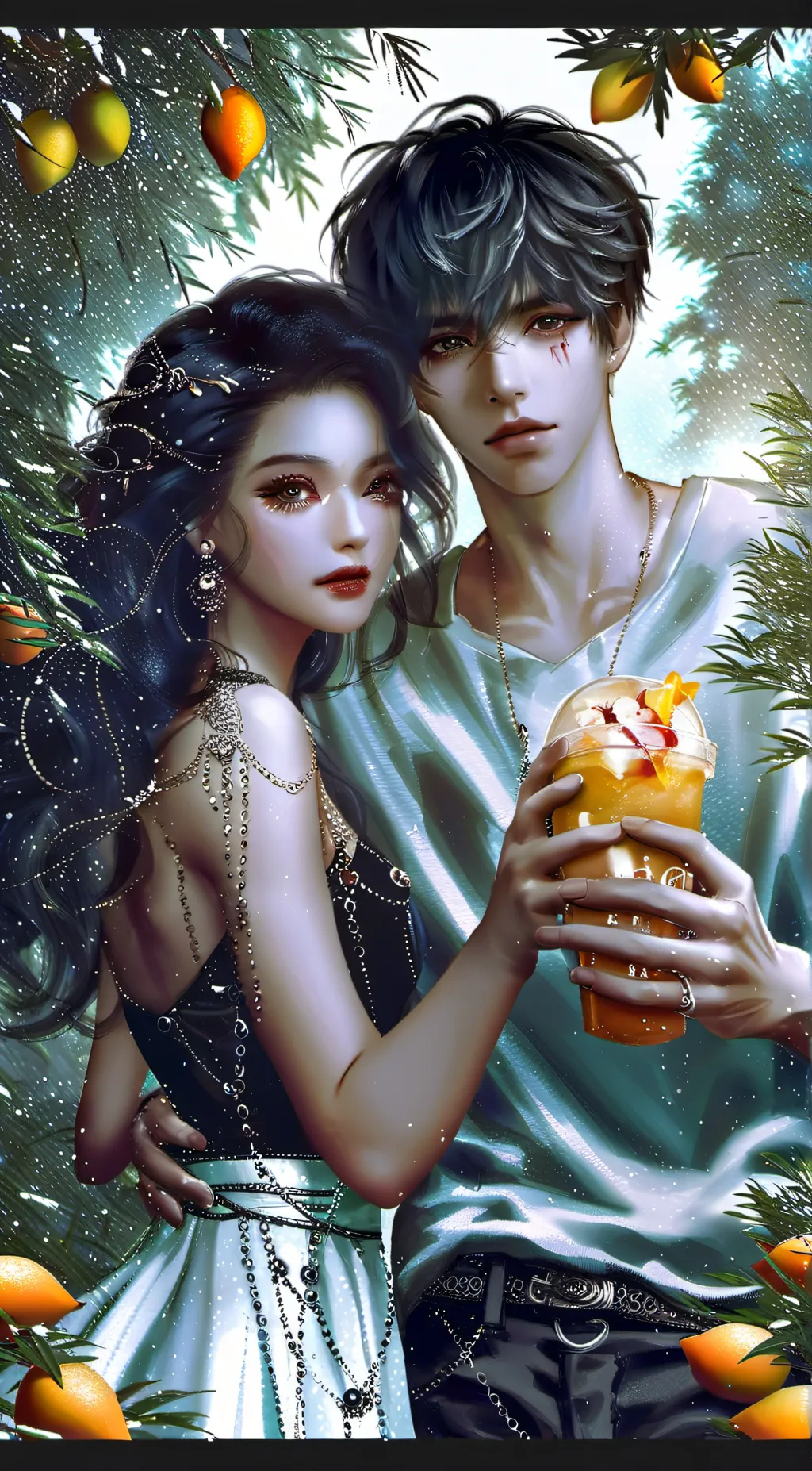 ai character: 🖤Mika nd kinko🖤 background