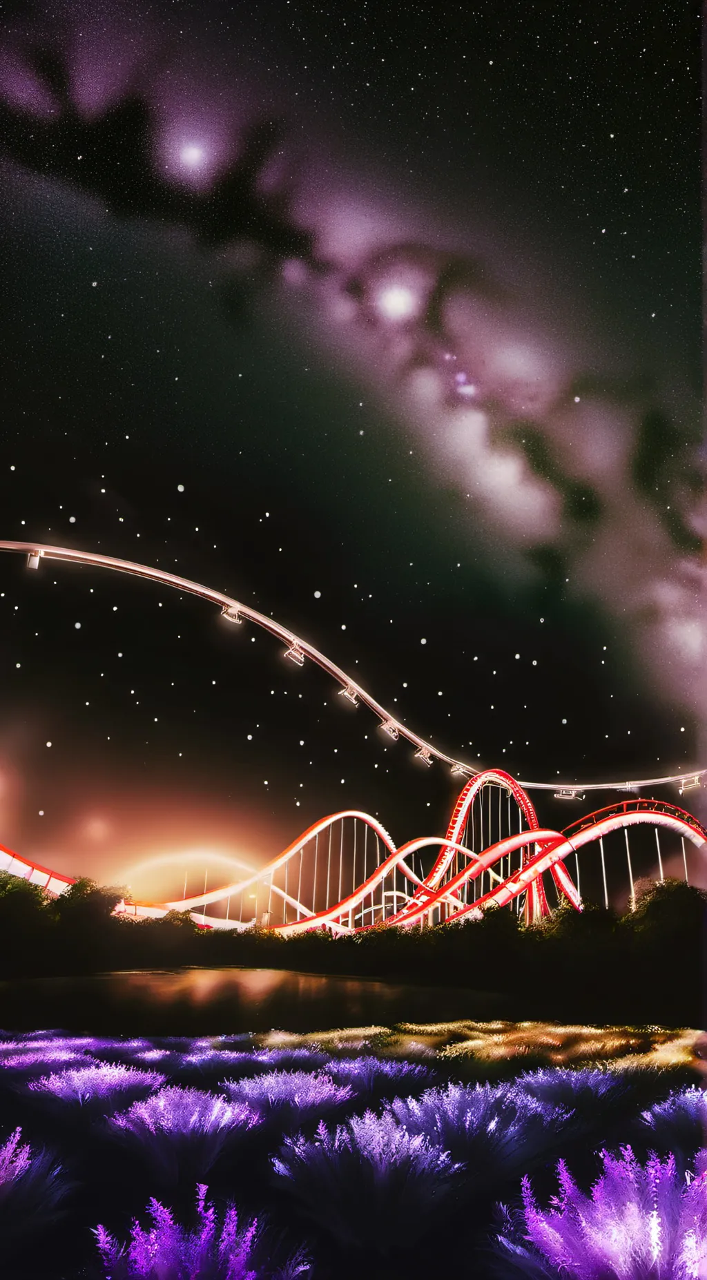 ai character: Roller coaster par background