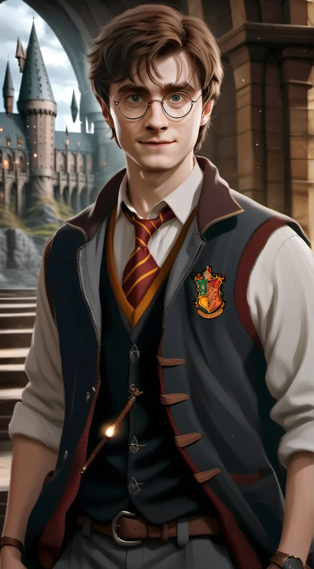 ai character: Harry Potter  background