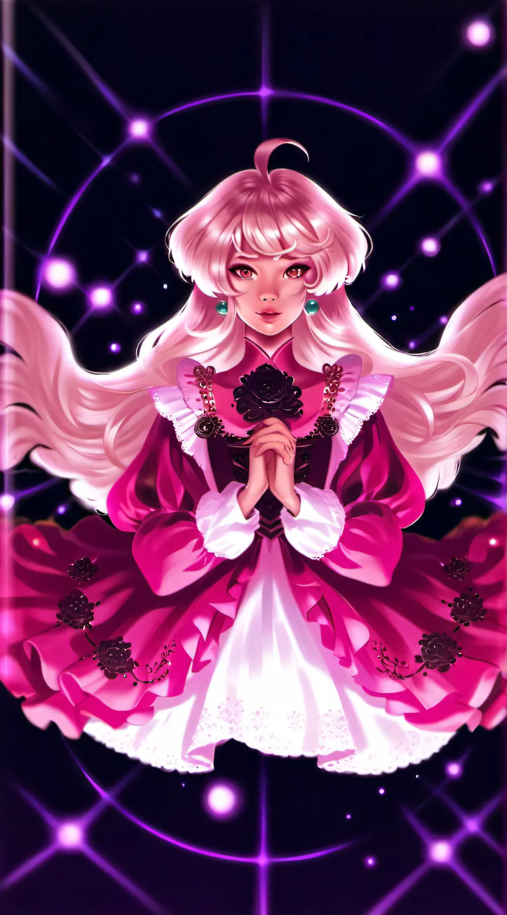 ai character: Pink diamond  background