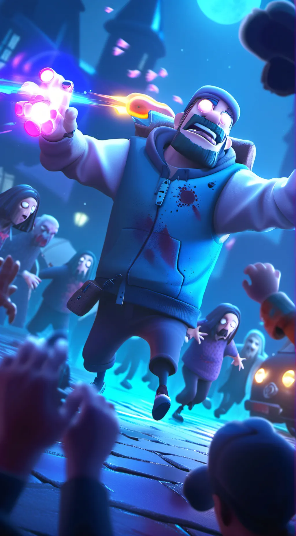 ai character: zombie apocalypse  background